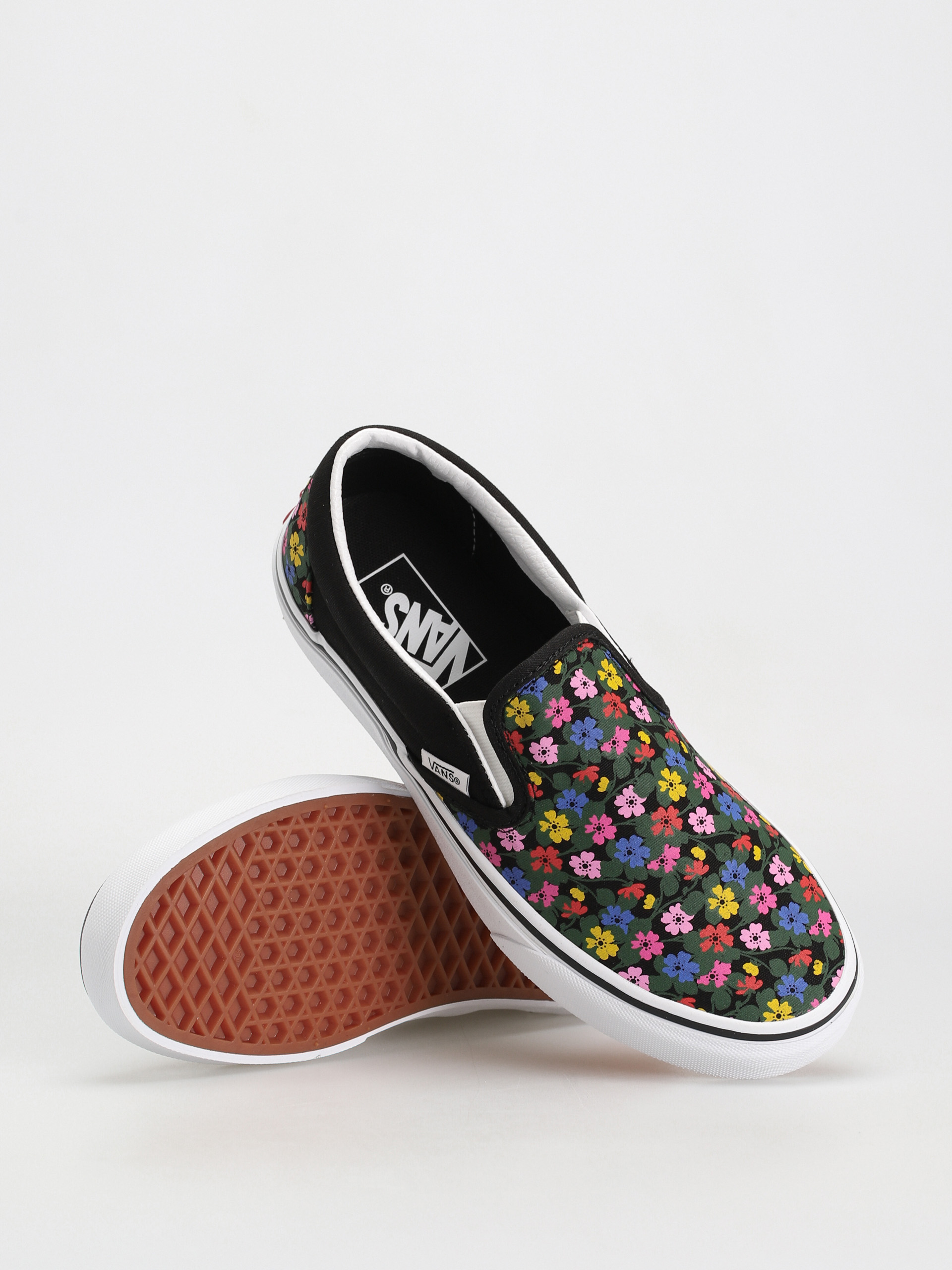 Vans Classic Slip On Cipők Wmn (floral black/white)