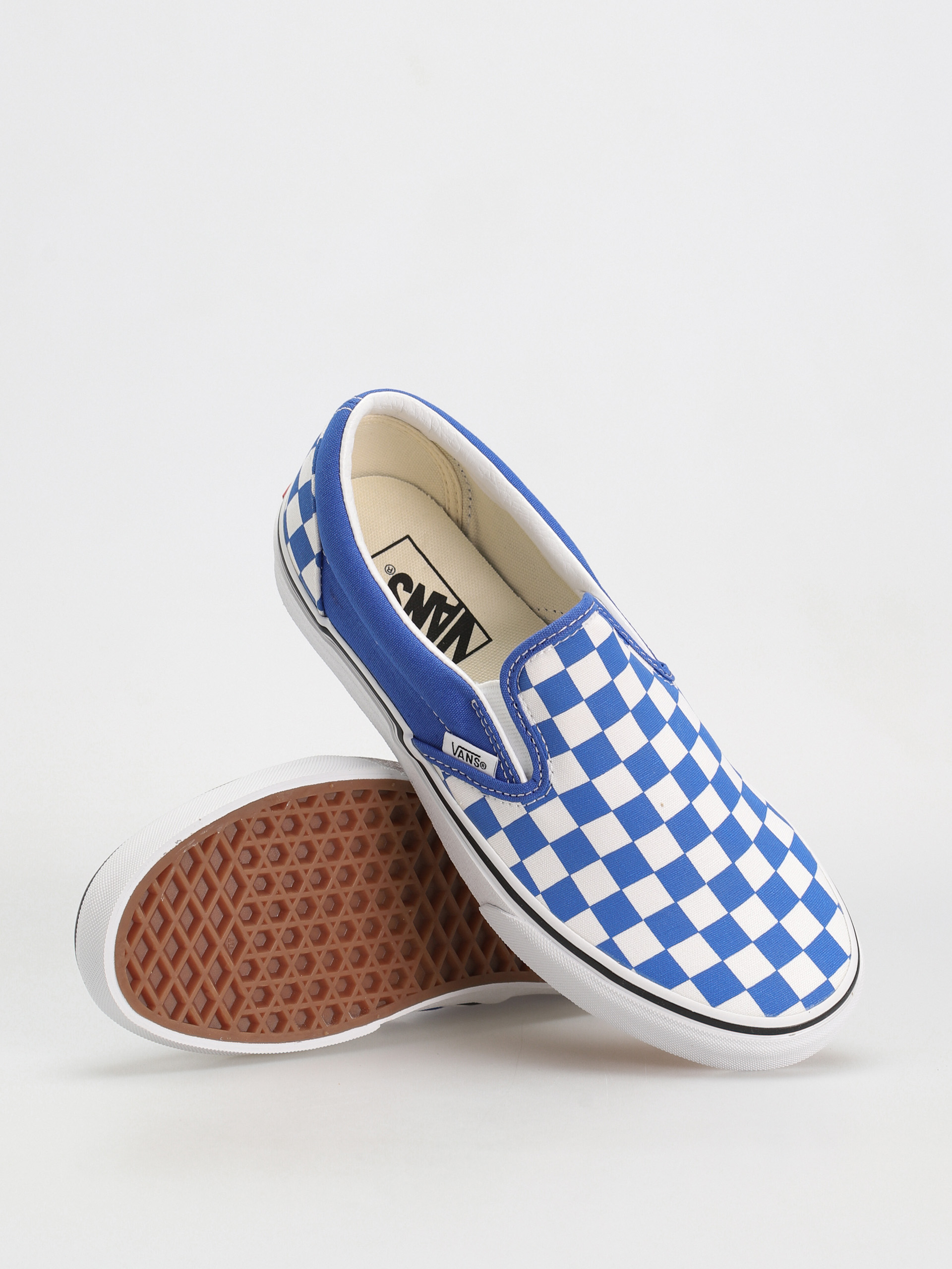 Vans Classic Slip On Cipők (color theory checkerboard dazzling blue)