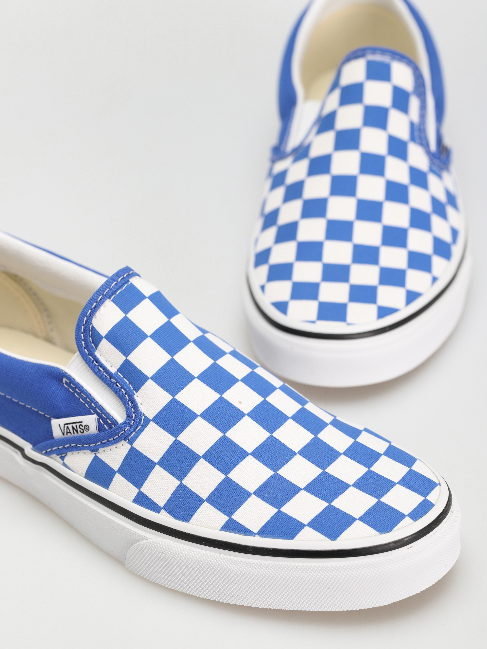 Vans Classic Slip On Cipők (color theory checkerboard dazzling blue)