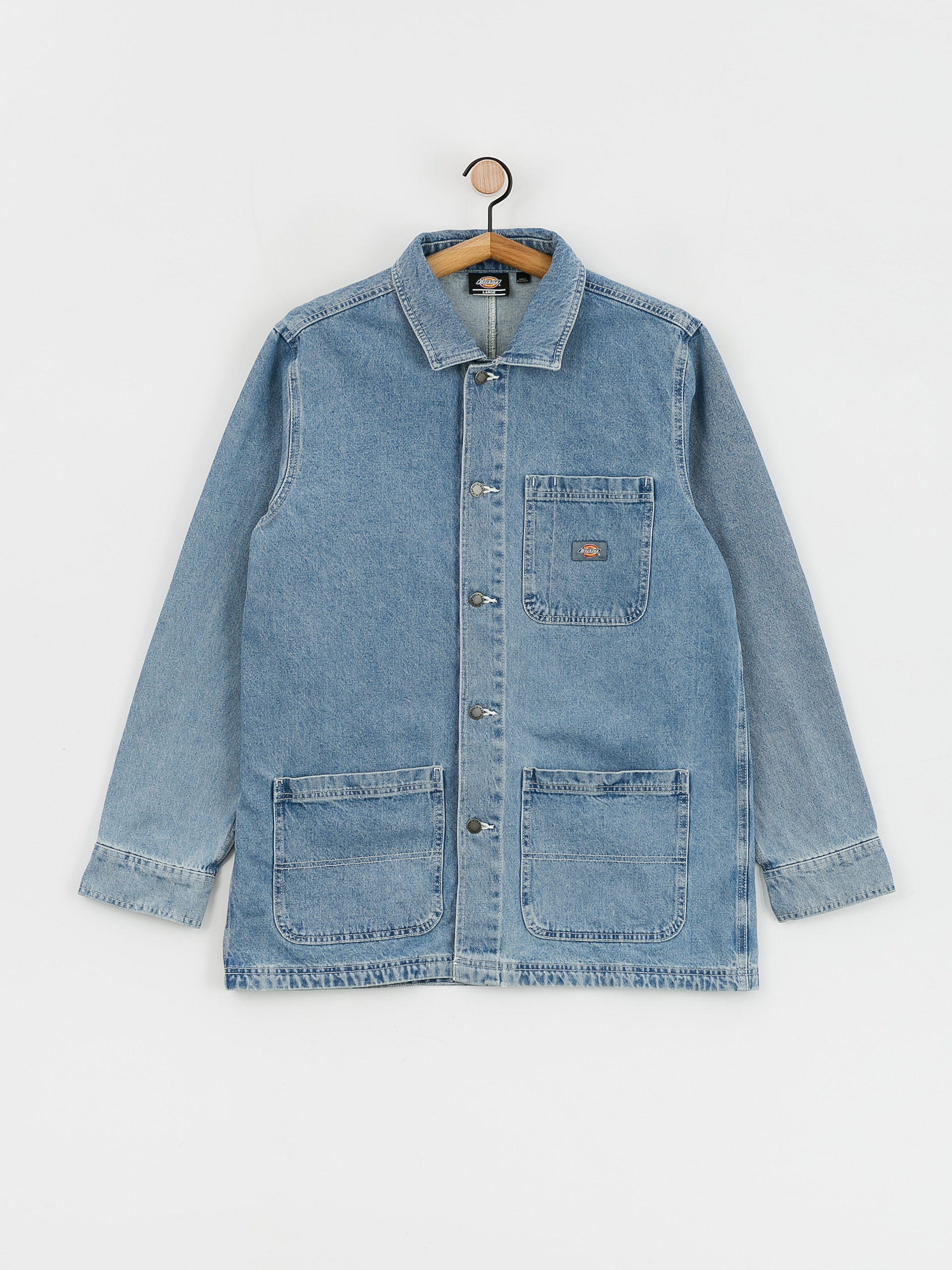 Dickies Denim Unlined Chore Coat Dzseki (light wash)