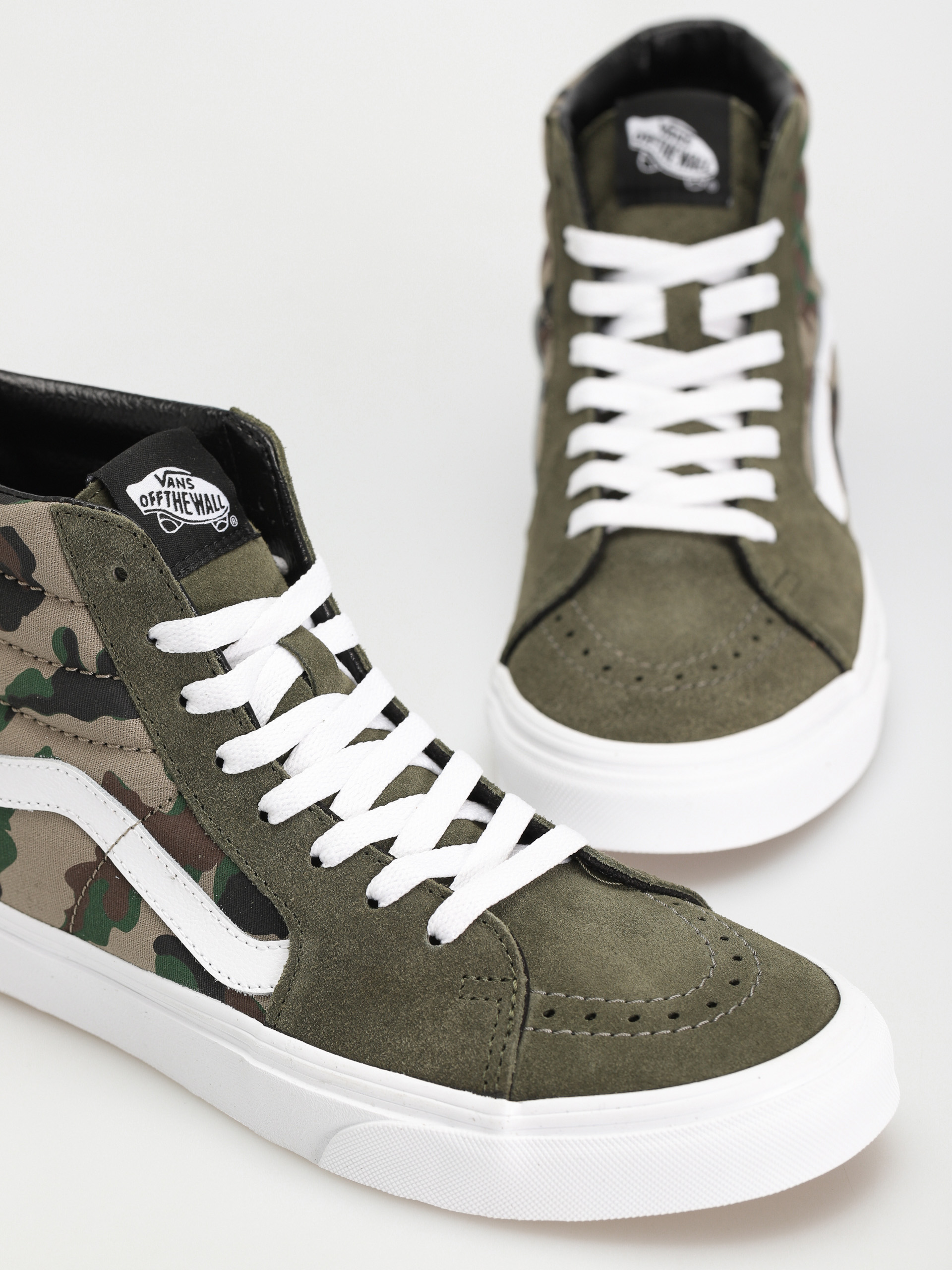 Vans Sk8 Hi Cipők (camo olive/white)