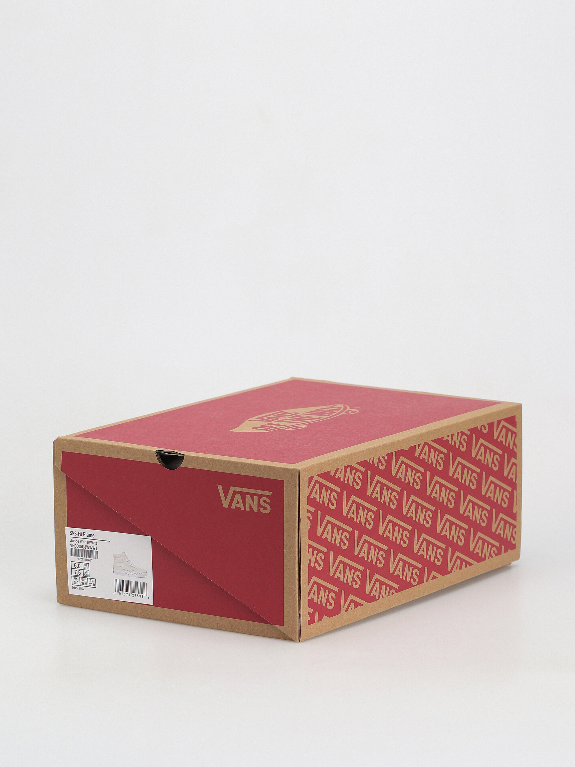 Vans Sk8 Hi Flame Cipők (suede white/white)