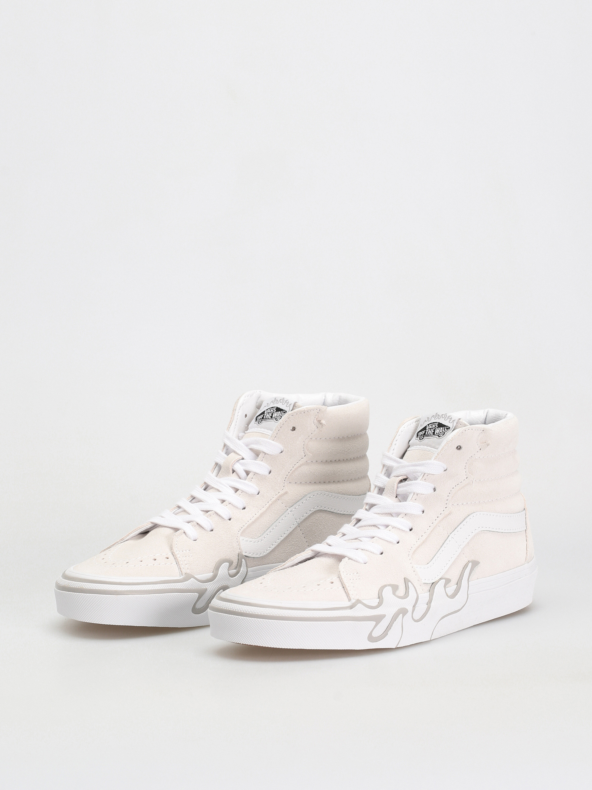 Vans Sk8 Hi Flame Cipők (suede white/white)