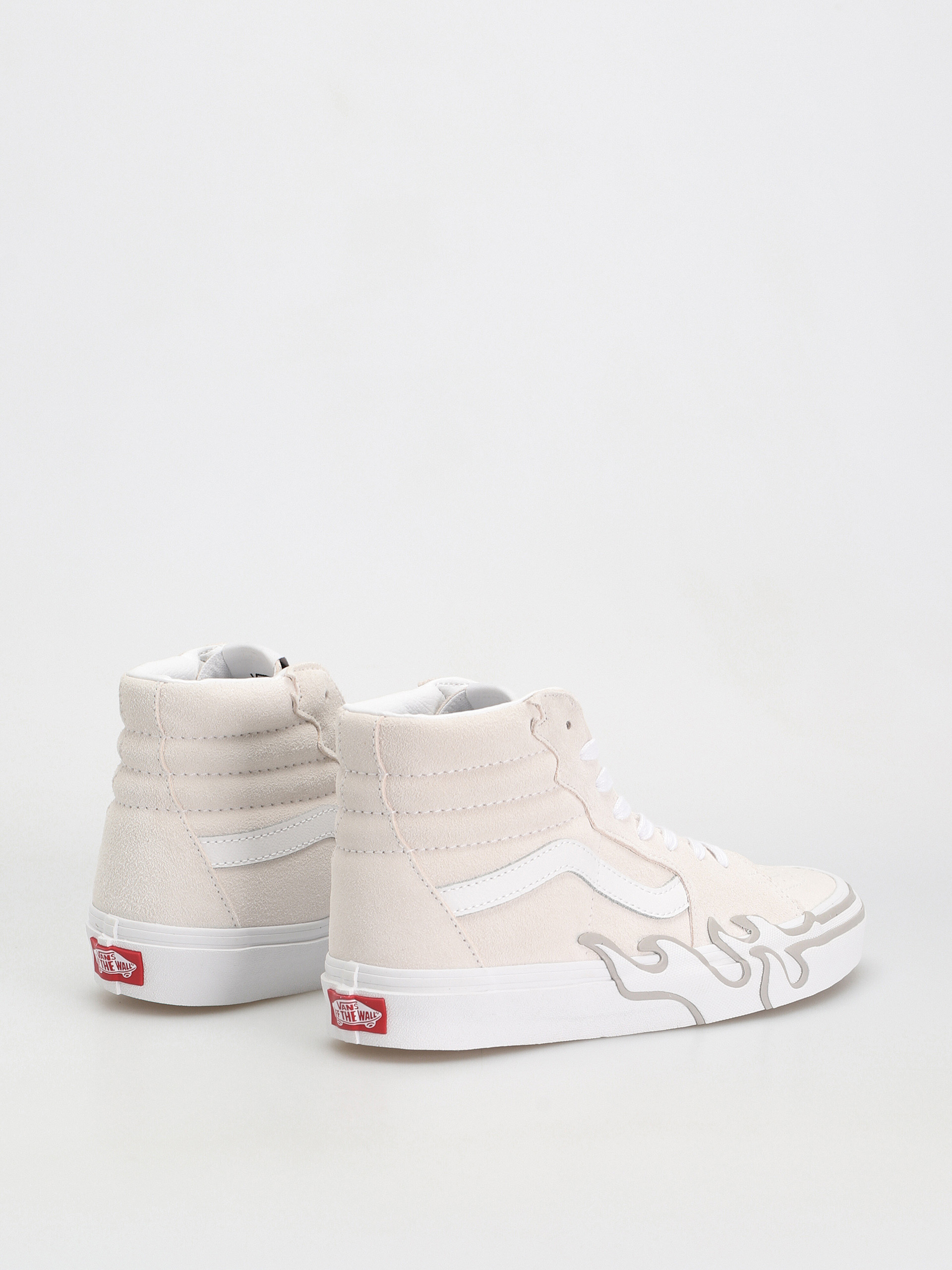 Vans Sk8 Hi Flame Cipők (suede white/white)