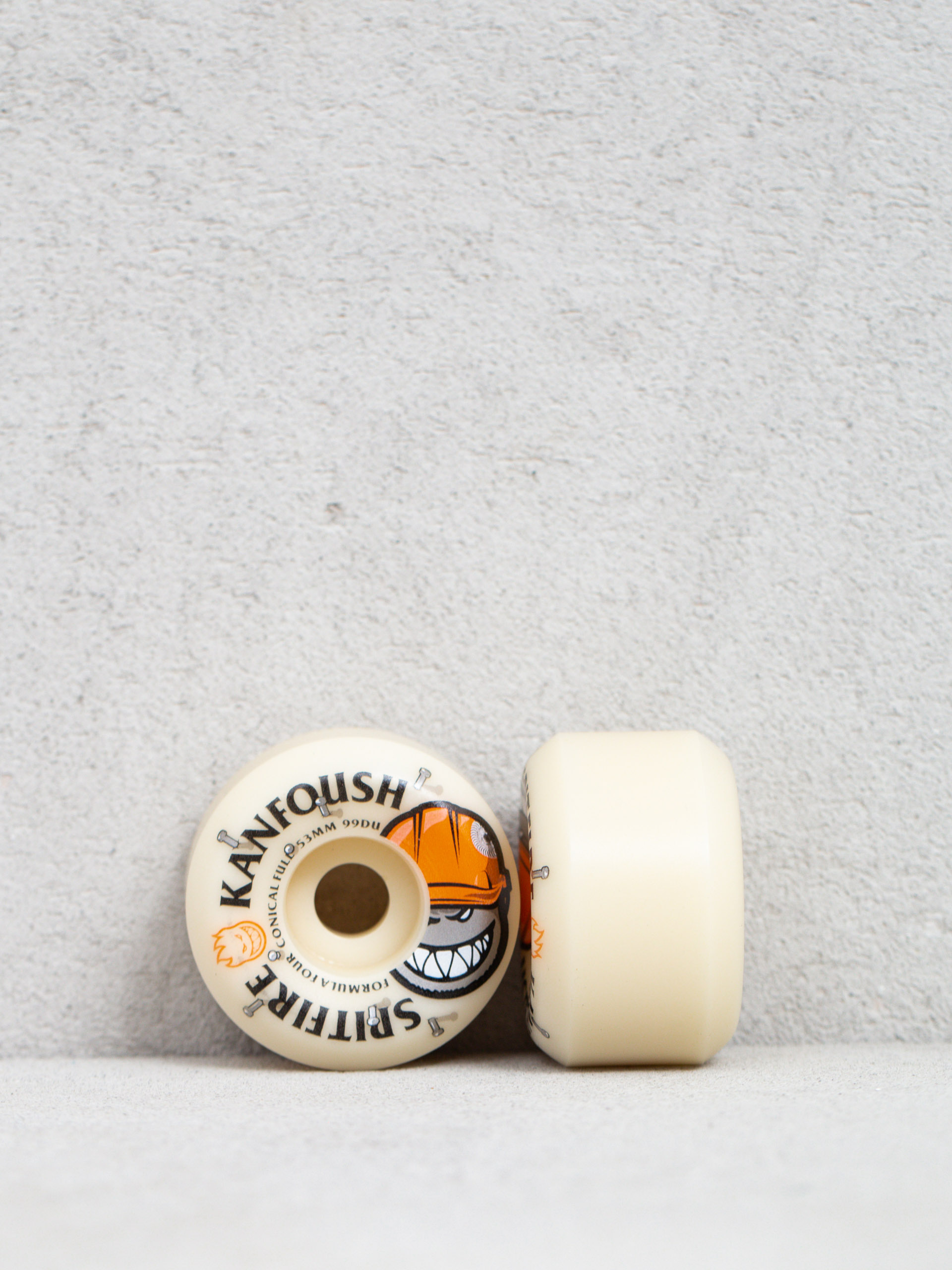 Spitfire F4 99D Kanfoush Overtime Gördeszka kerék (white/orange)