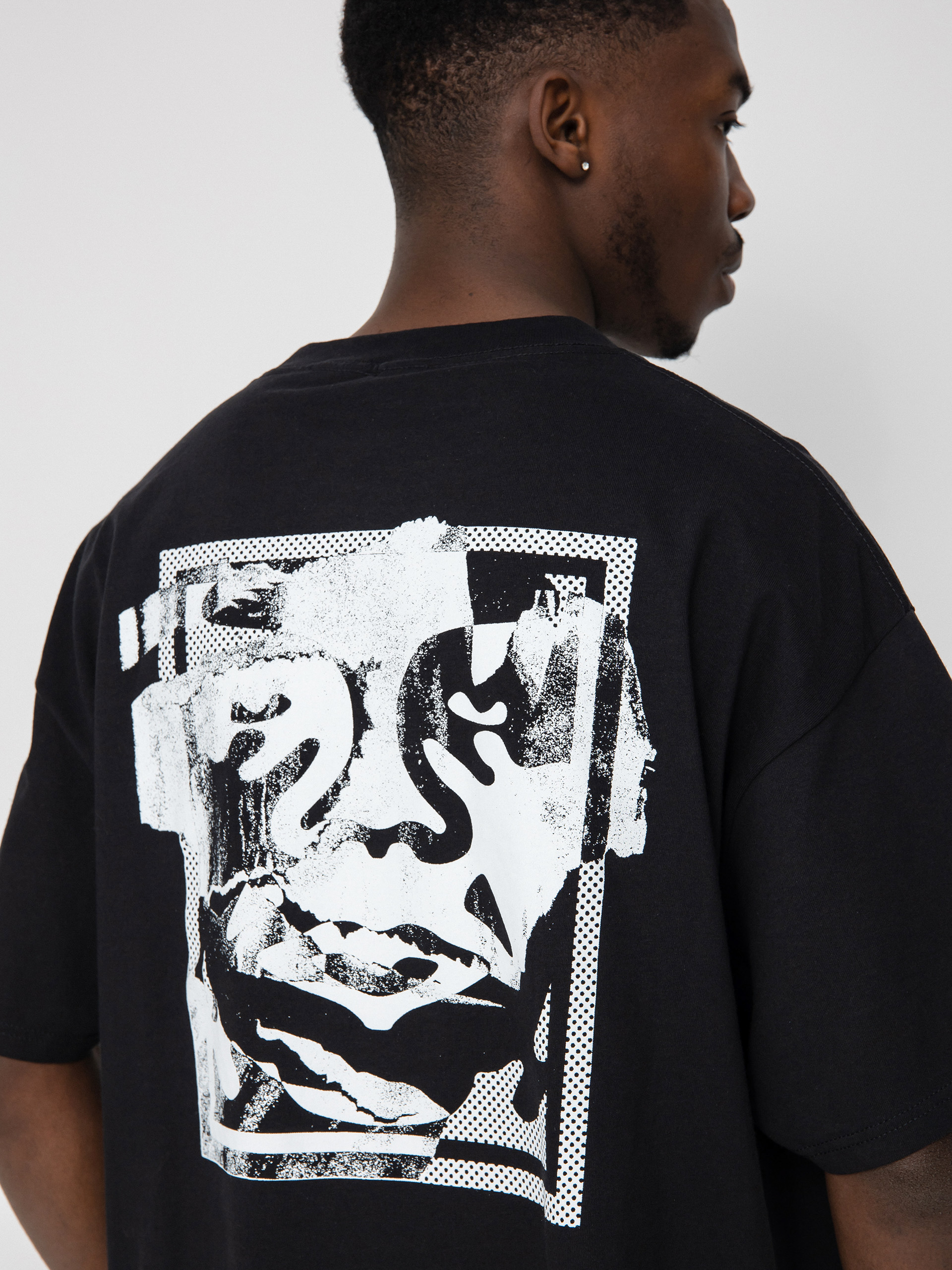 OBEY Torn Icon Face póló (black)
