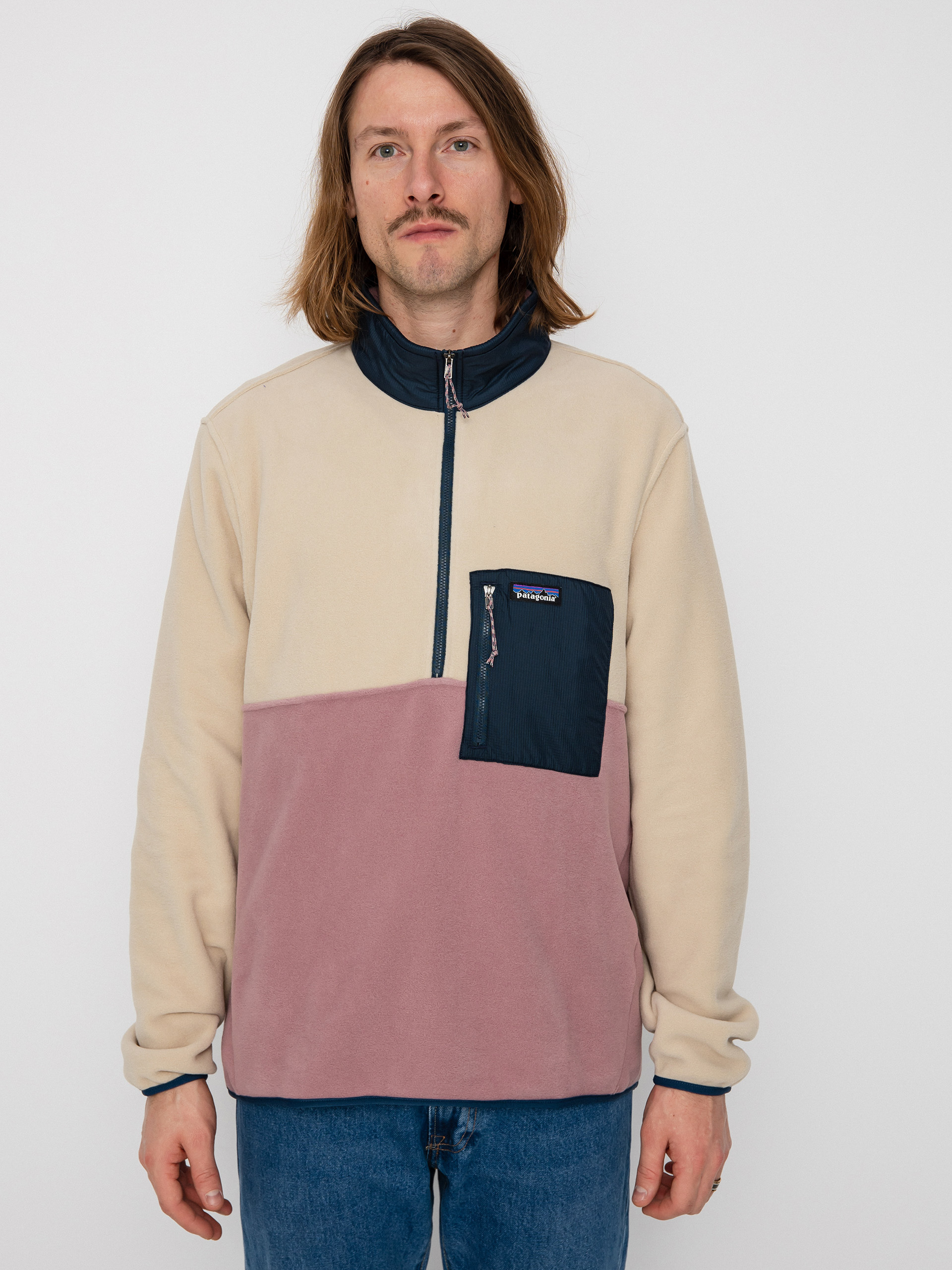 Férfi Patagonia Microdini 1/2 Zip Polár pulóver (evening mauve)