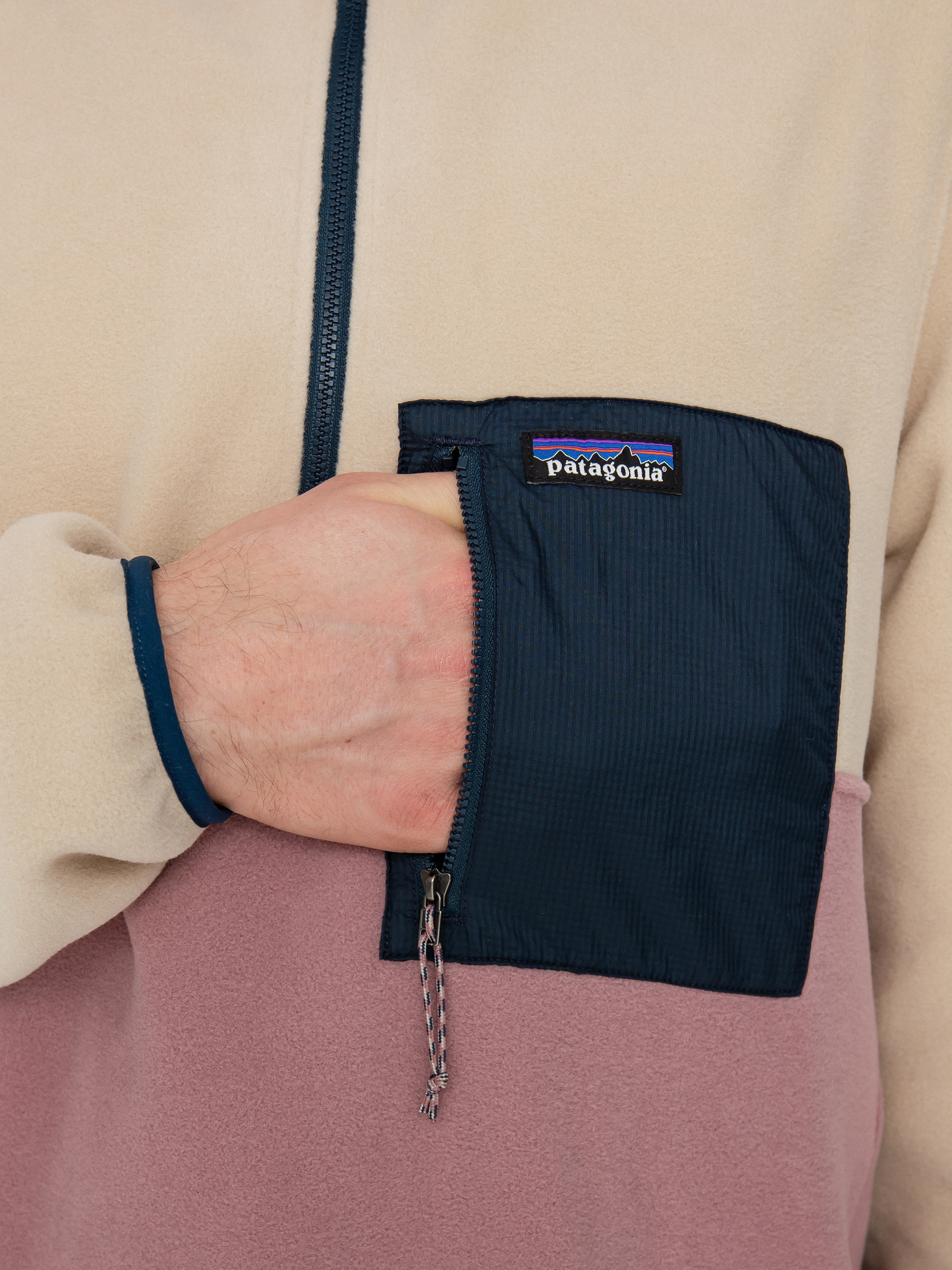 Férfi Patagonia Microdini 1/2 Zip Polár pulóver (evening mauve)