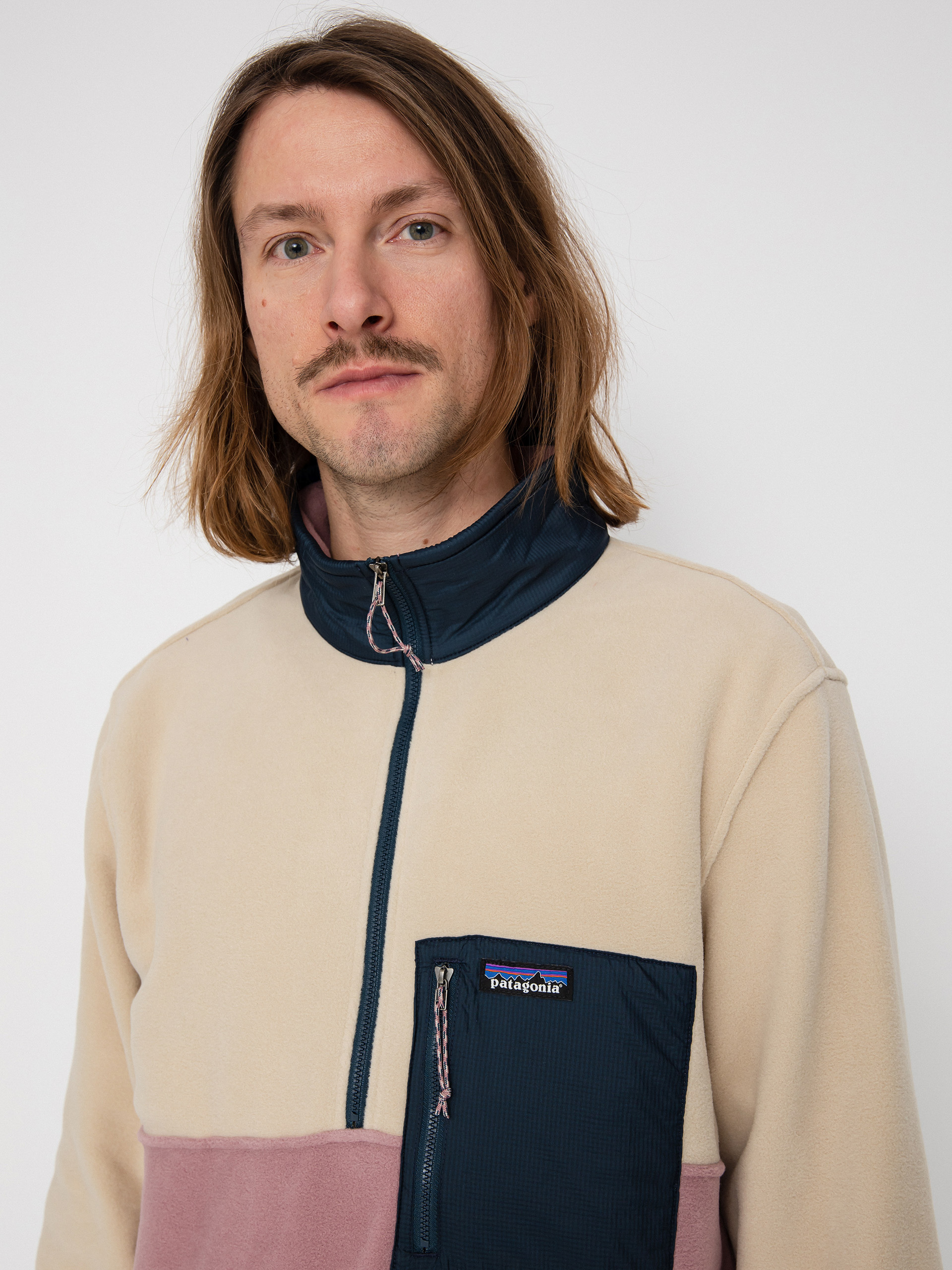 Férfi Patagonia Microdini 1/2 Zip Polár pulóver (evening mauve)