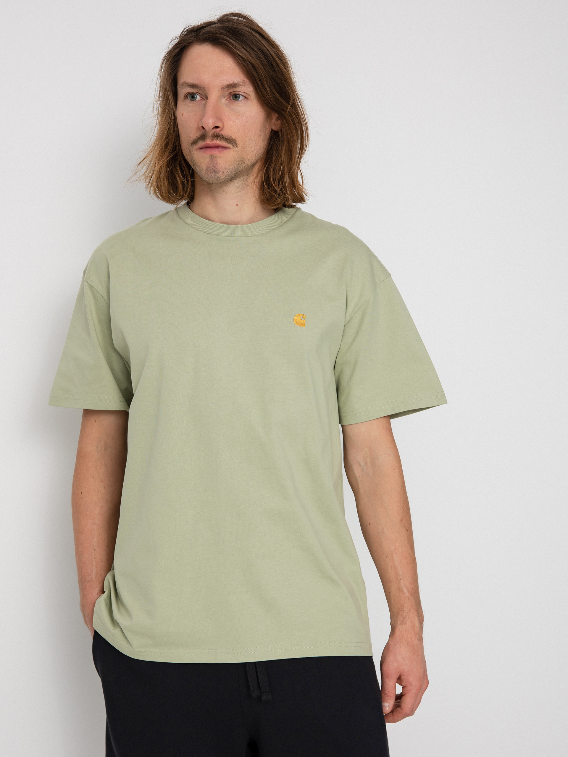 Carhartt WIP Chase póló (agave/gold)
