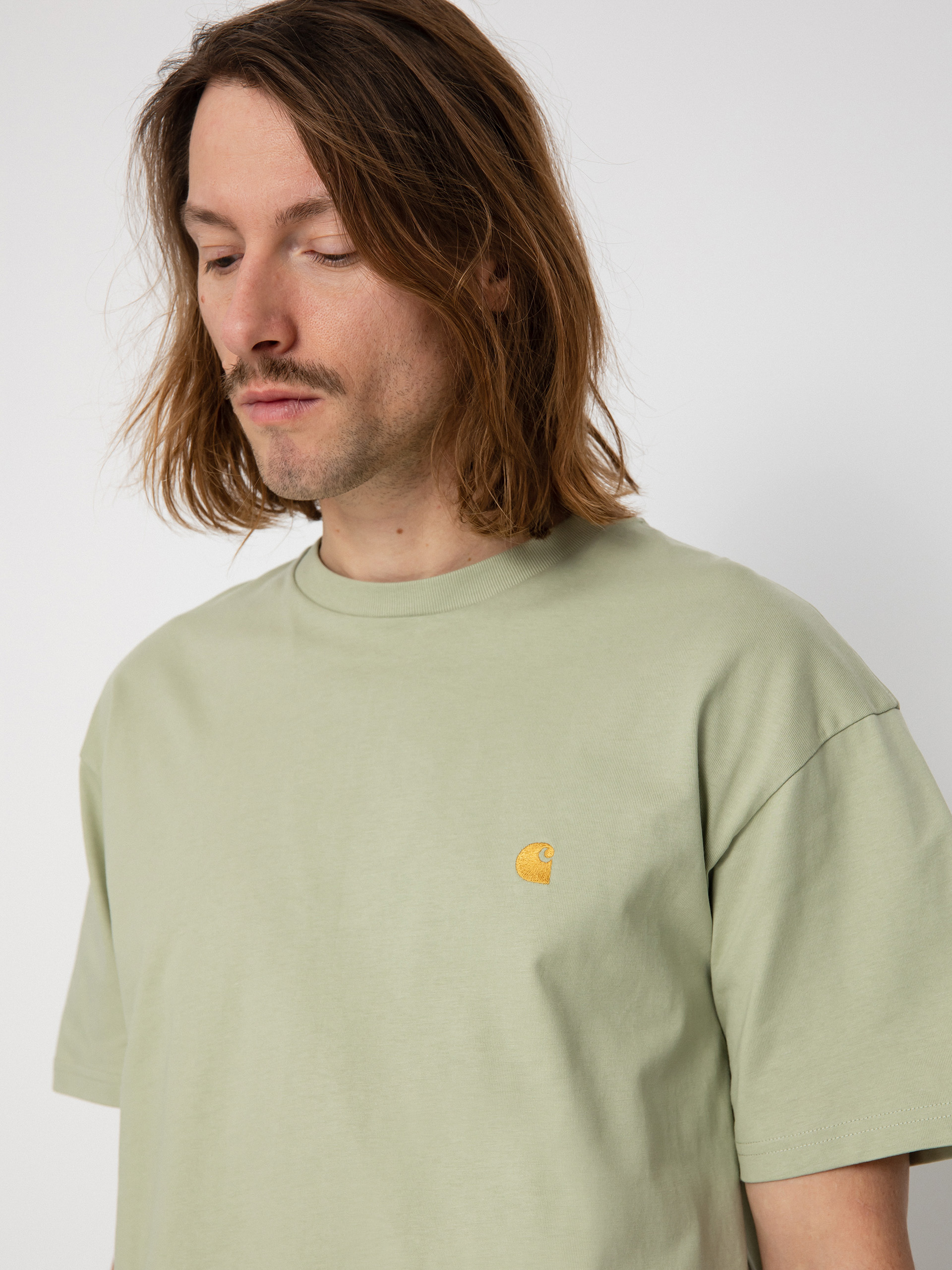 Carhartt WIP Chase póló (agave/gold)
