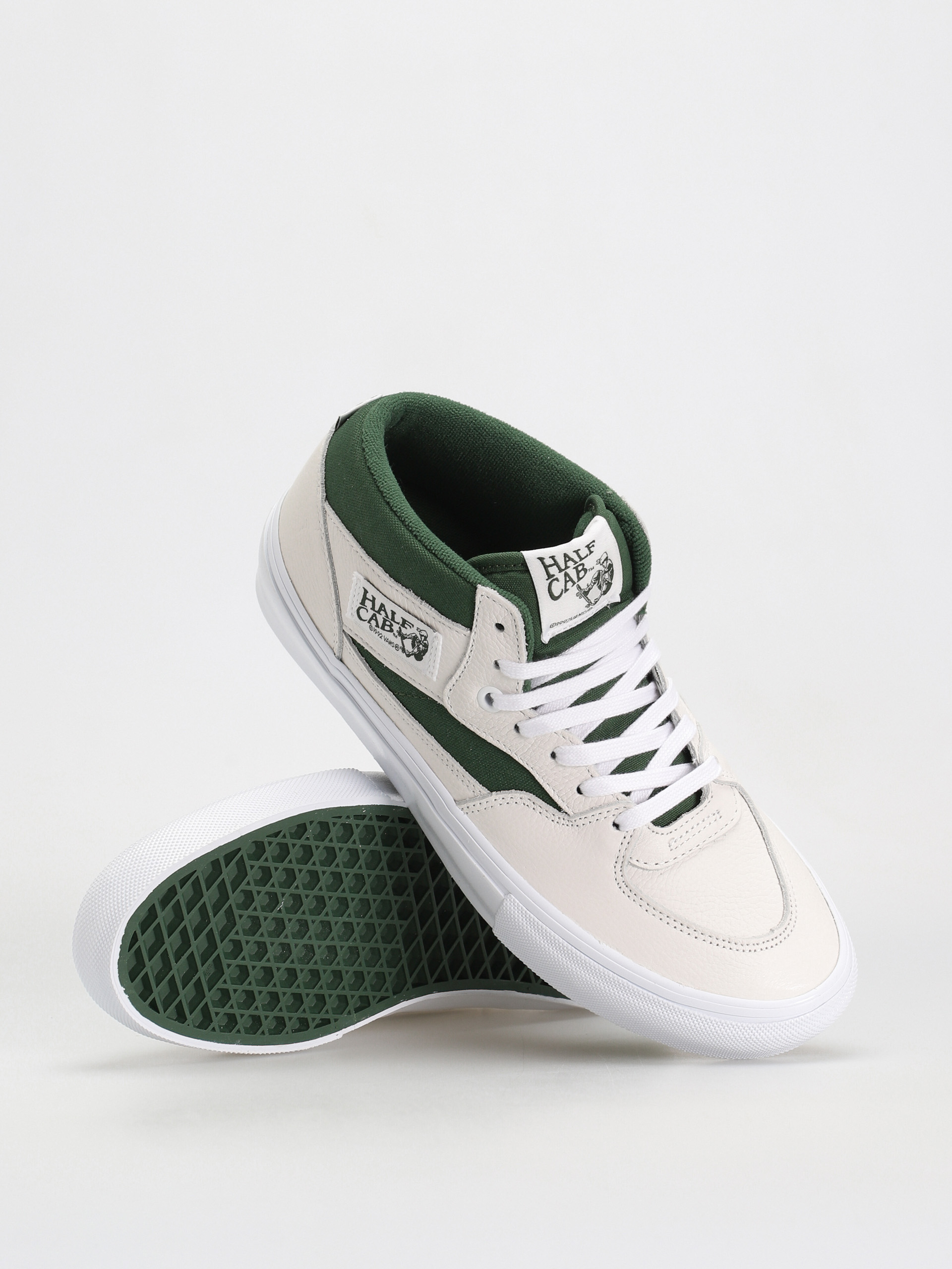 Vans Skate Half Cab Cipők (white/green)