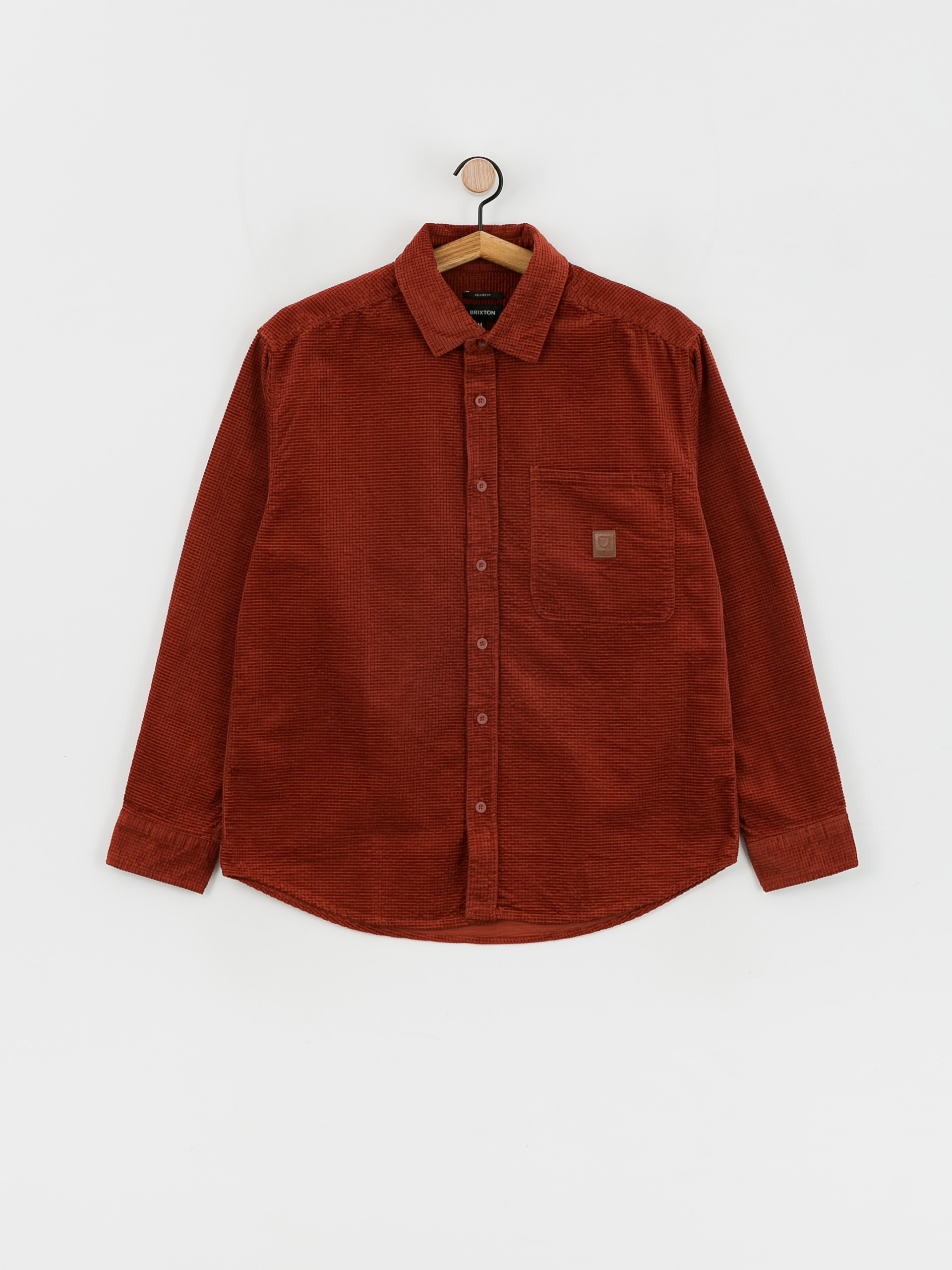 Brixton Porter Waffle Corduroy Ls Ing (burnt henna)