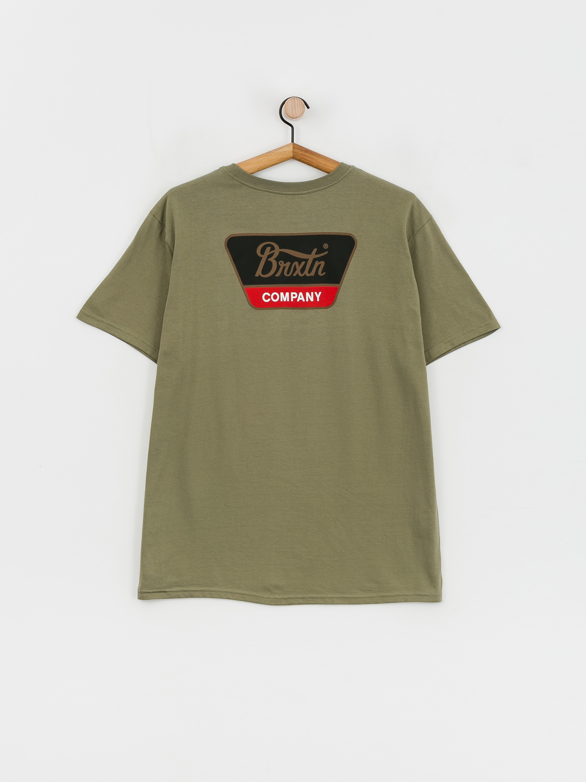 Brixton Linwood póló (olive surplus/gold/aloha red)