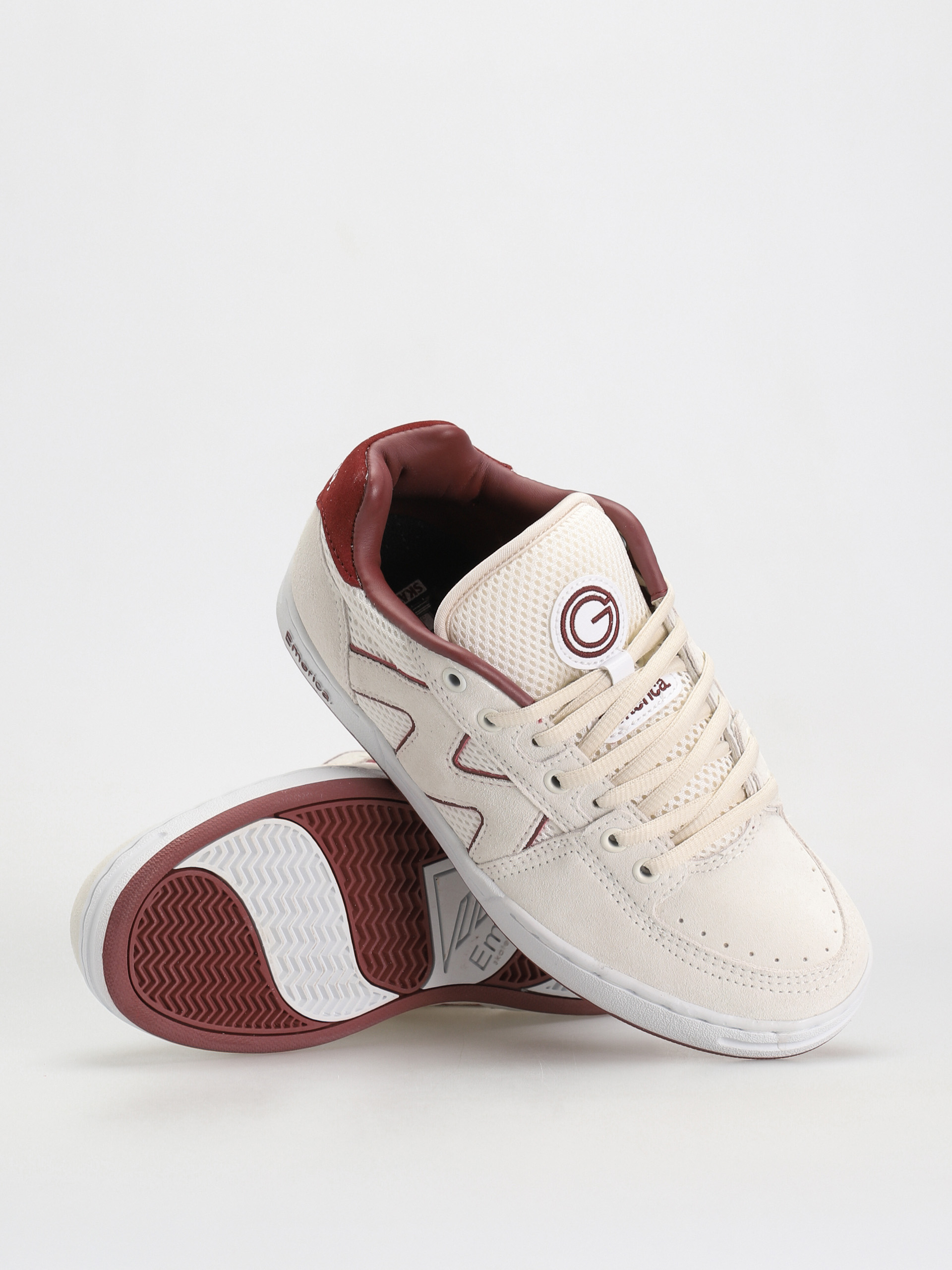 Emerica Og-1 Cipők (white/burgundy)