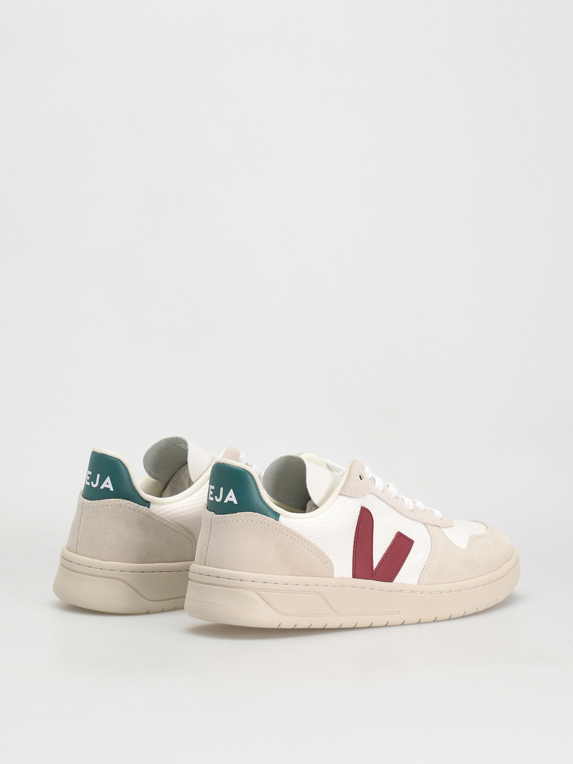 Veja V-10 Cipők (white marsala brittany)