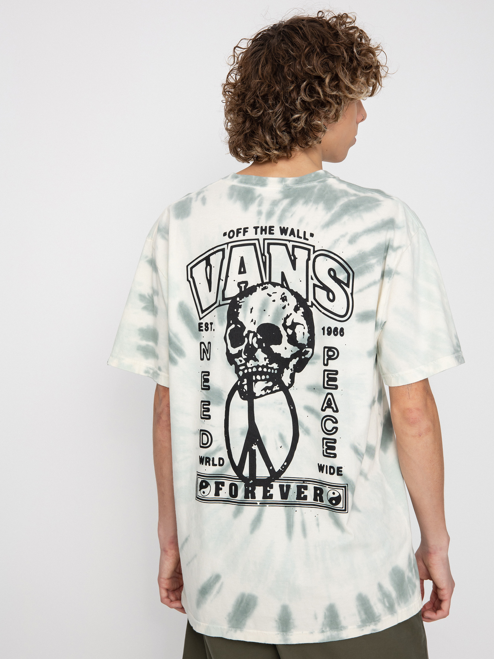 Vans Need Peace Tie Dye póló (chinois grn/antique white)