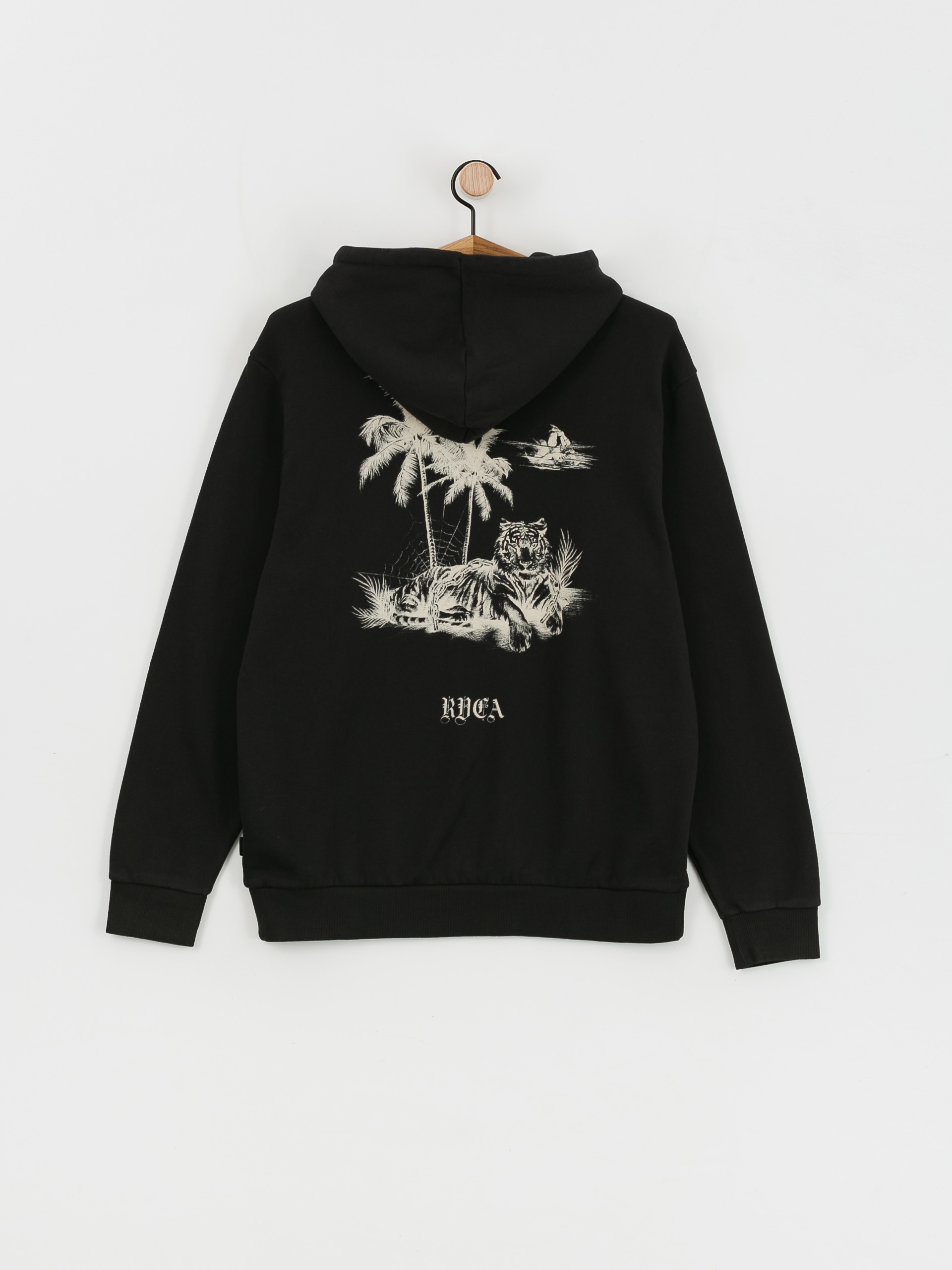 RVCA Beach Tiger HD Kapucnis pulóver (black)