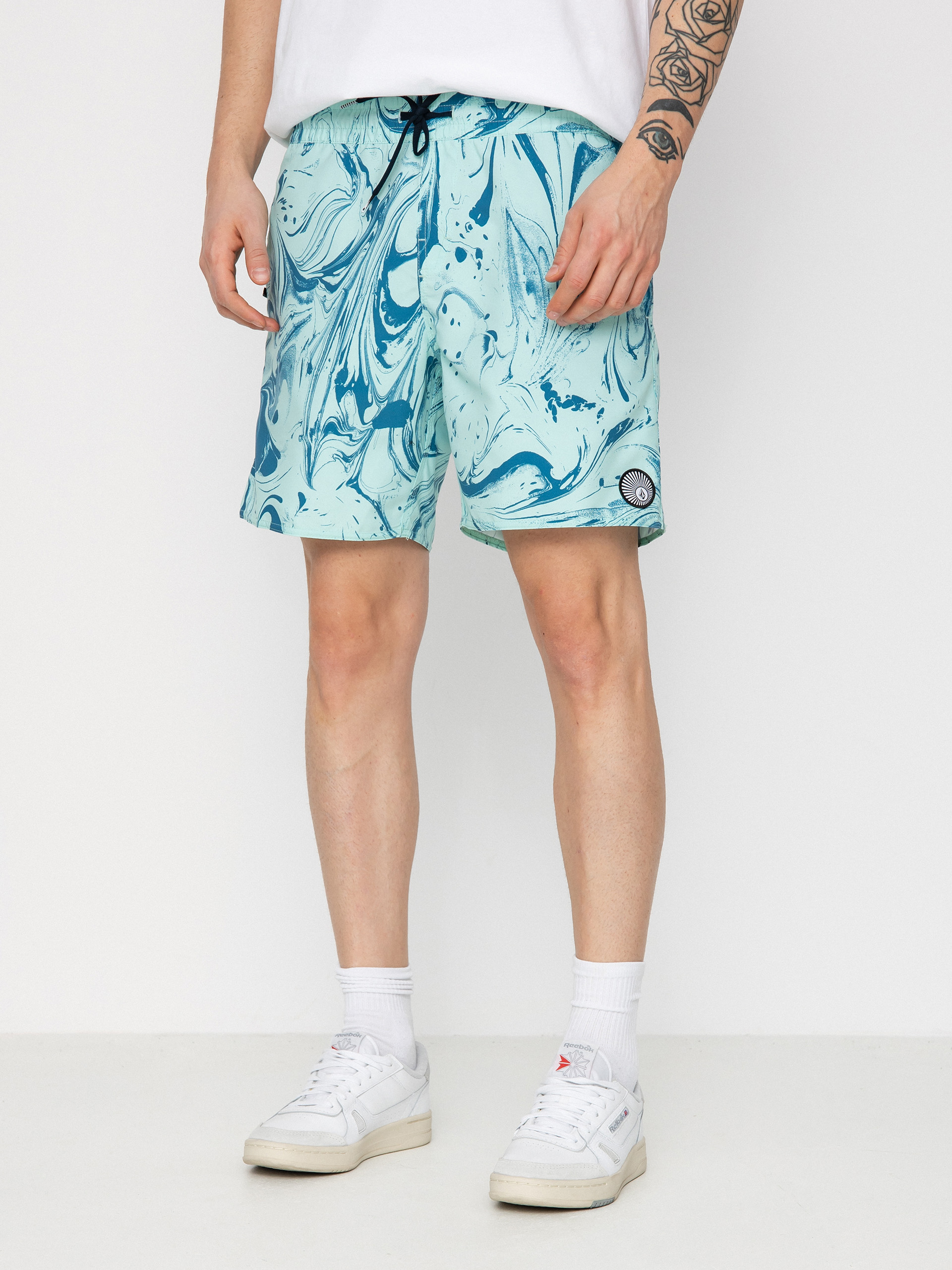 Volcom Center Print Trunk 17 Rövidnadrág (bottle green)