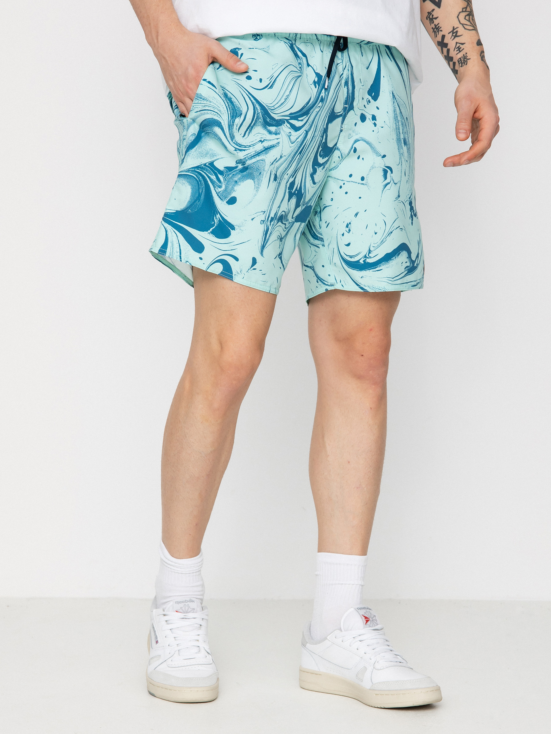 Volcom Center Print Trunk 17 Rövidnadrág (bottle green)