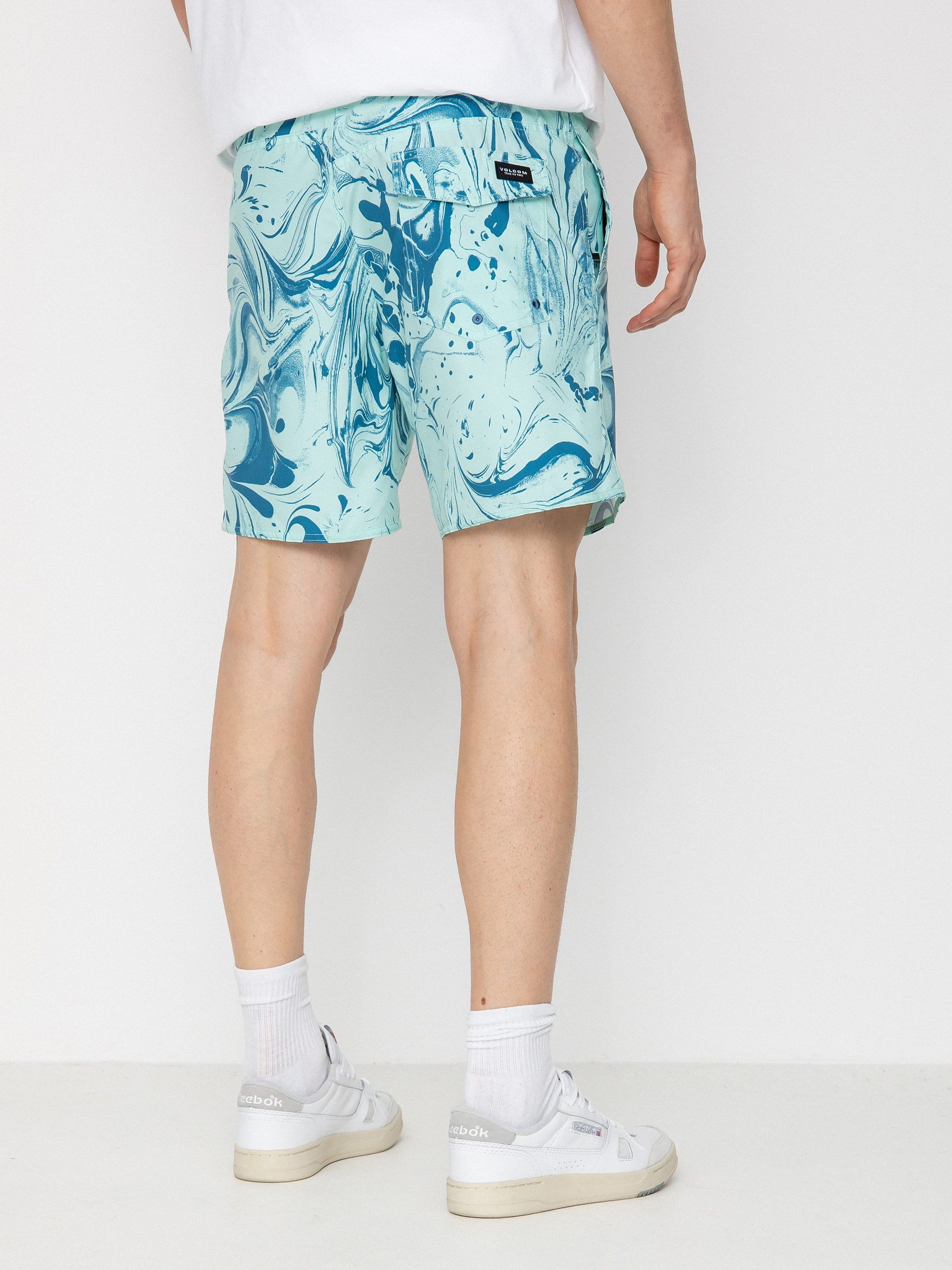 Volcom Center Print Trunk 17 Rövidnadrág (bottle green)