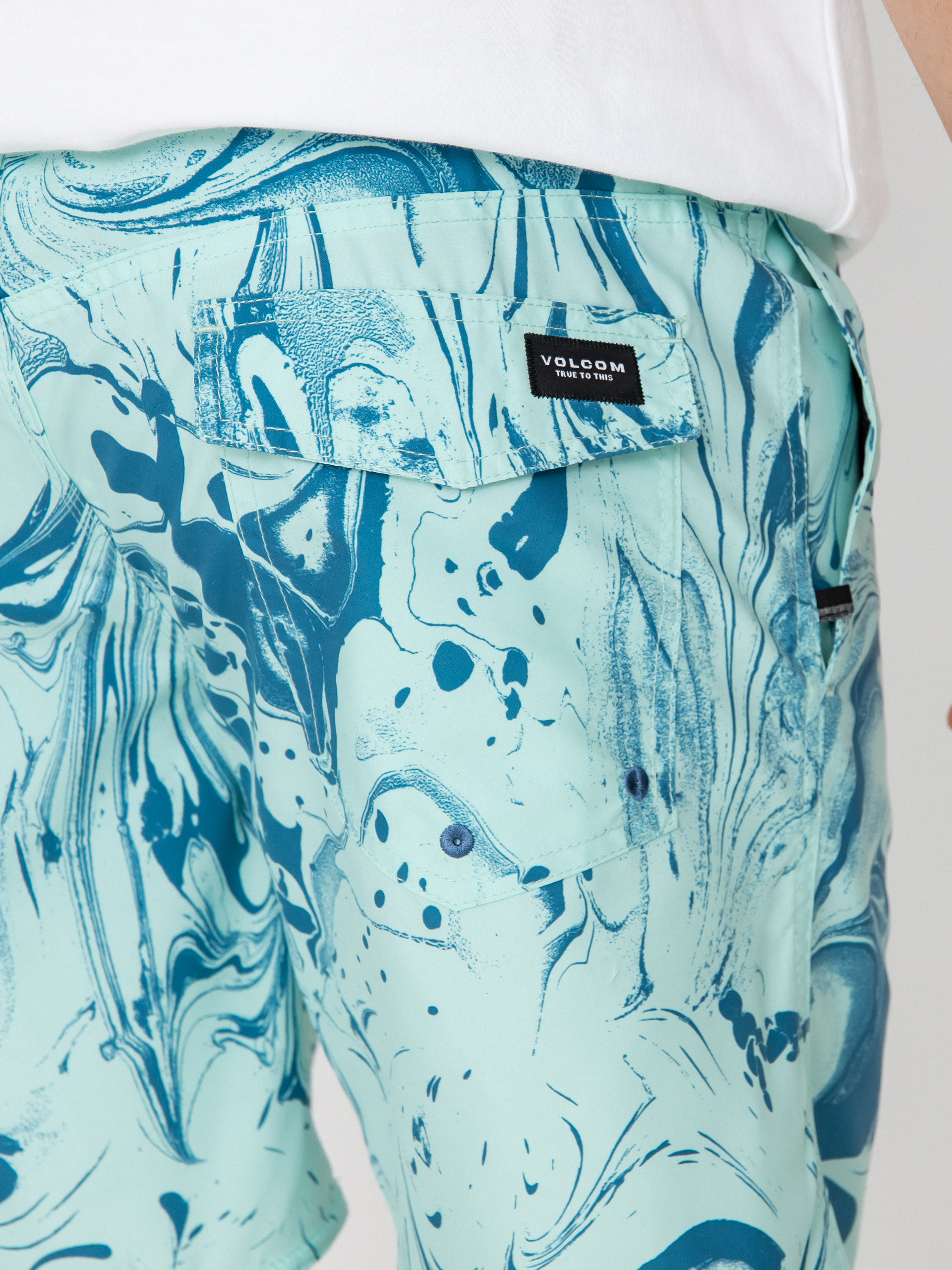 Volcom Center Print Trunk 17 Rövidnadrág (bottle green)