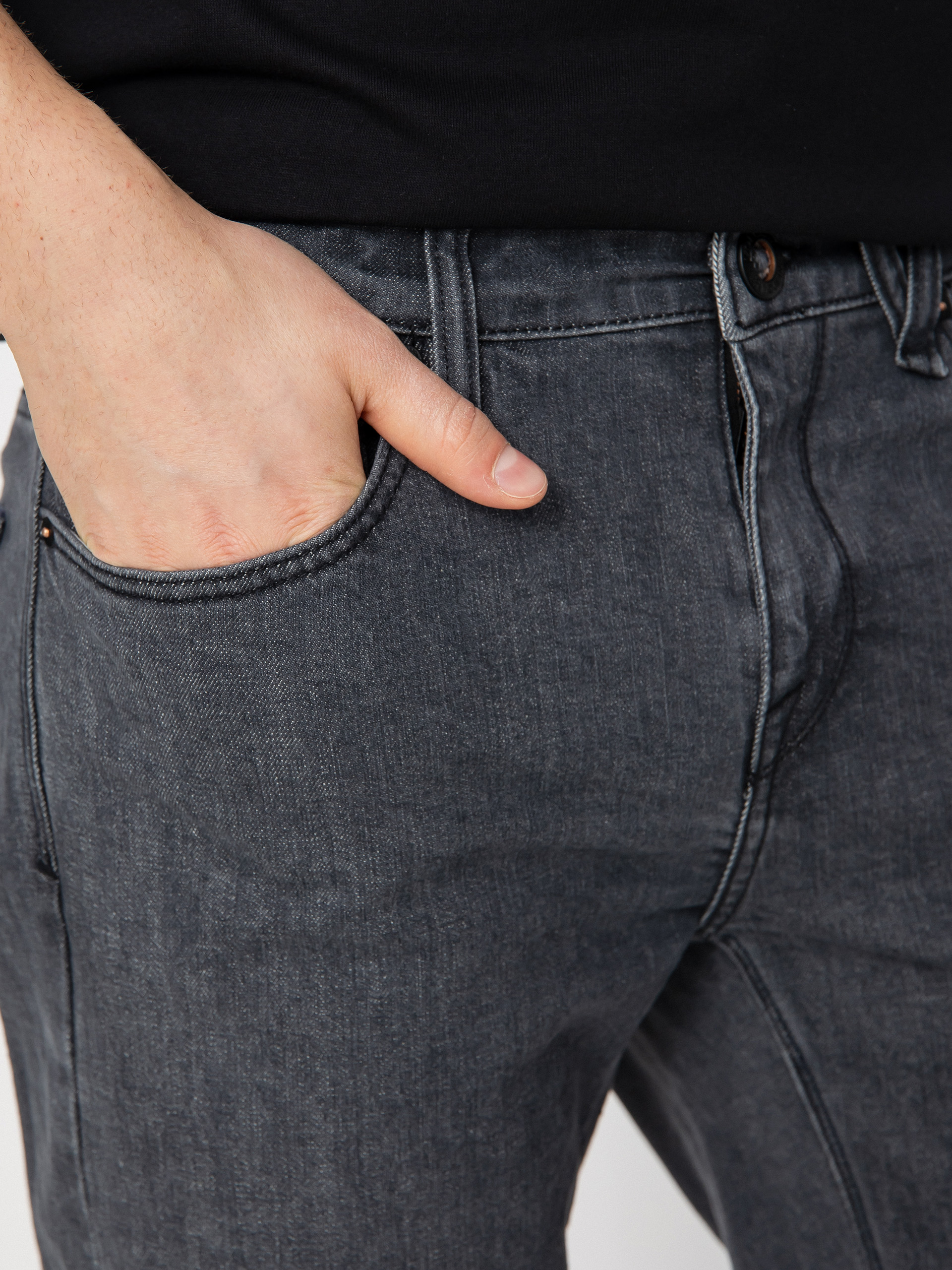 Volcom Solver Denim Kisnadrág (easy enzyme grey)