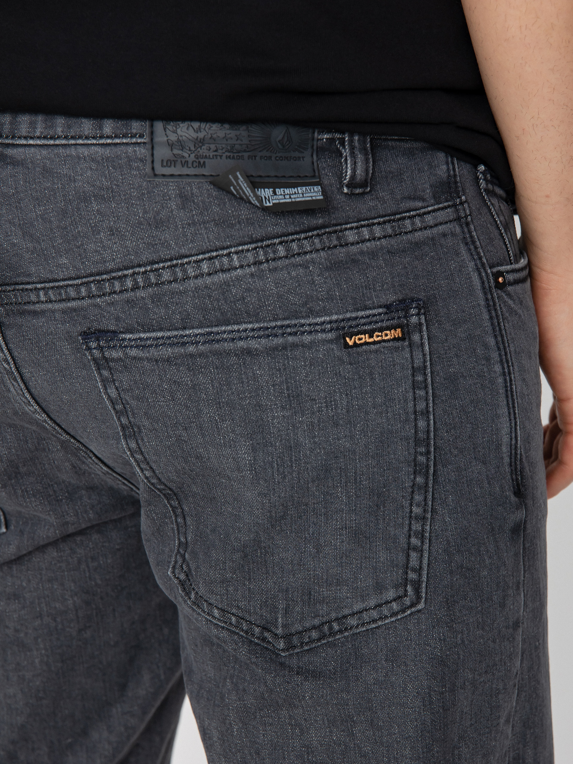 Volcom Solver Denim Kisnadrág (easy enzyme grey)