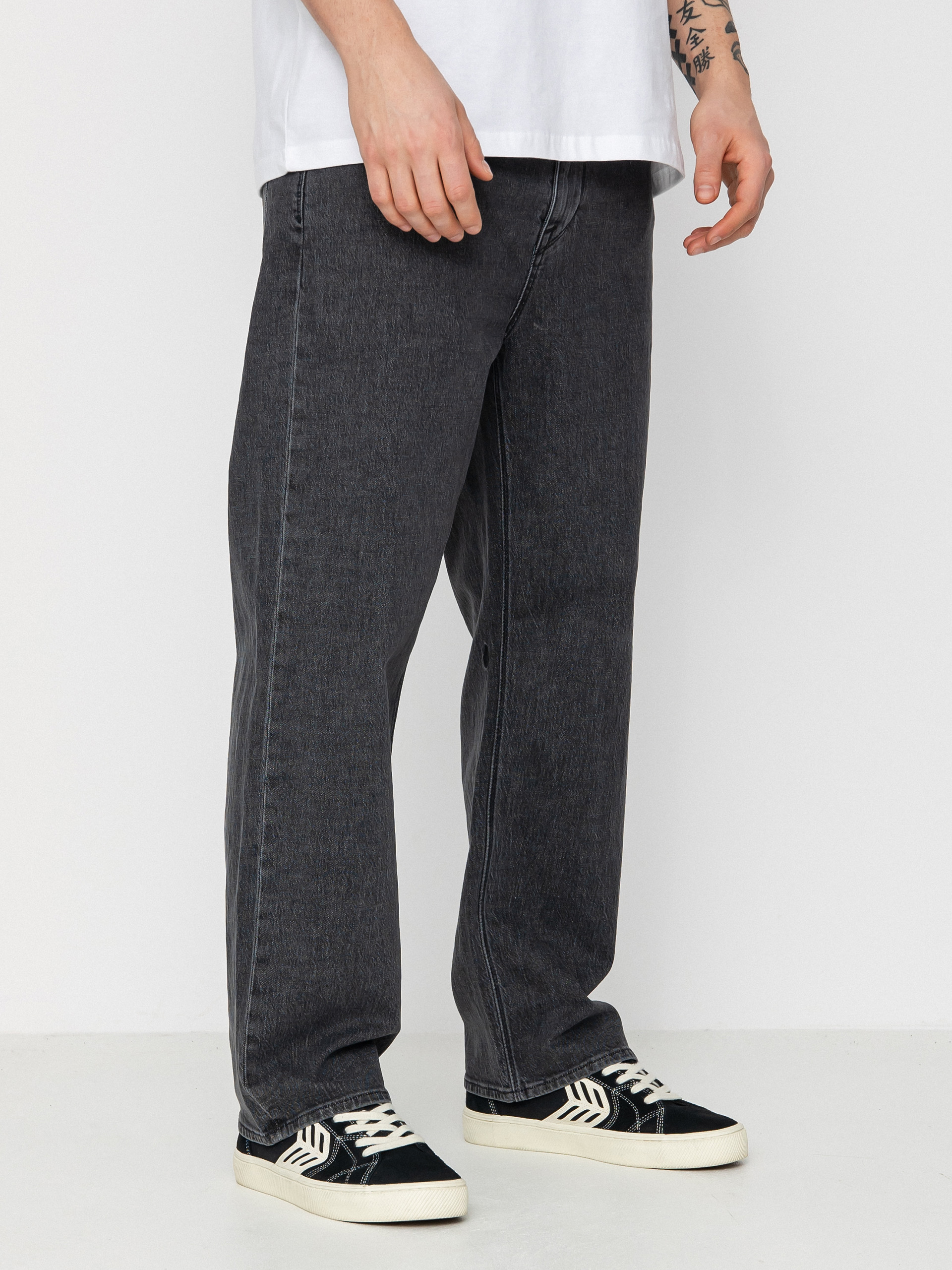 Volcom Nailer Denim Kisnadrág (stoney black)