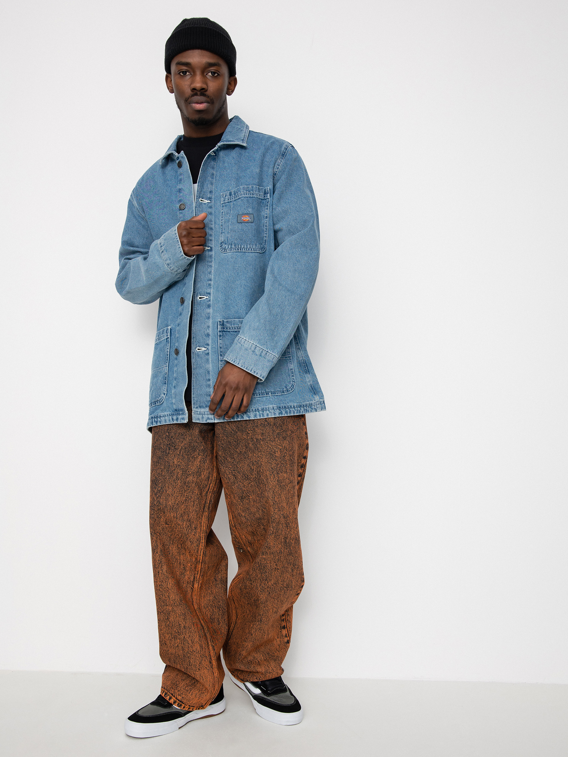 Dickies Denim Unlined Chore Coat Dzseki (light wash)