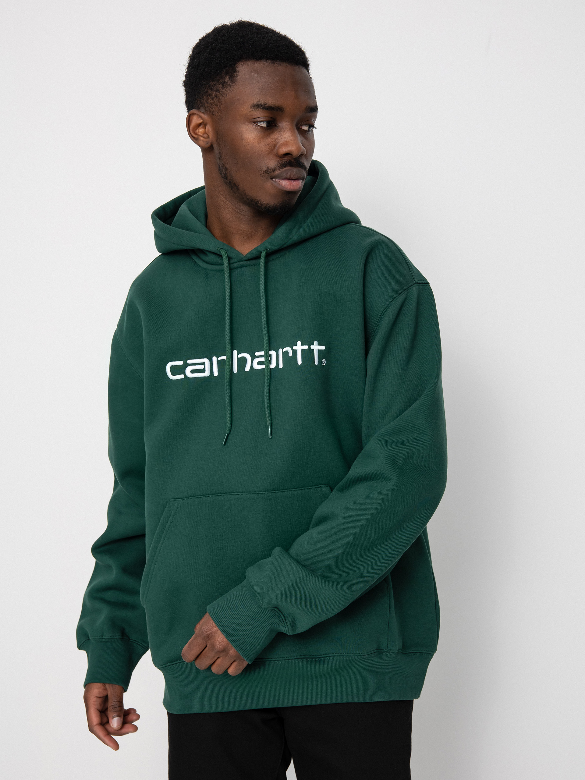 Carhartt WIP Carhartt HD Kapucnis pulóver (treehouse/white)