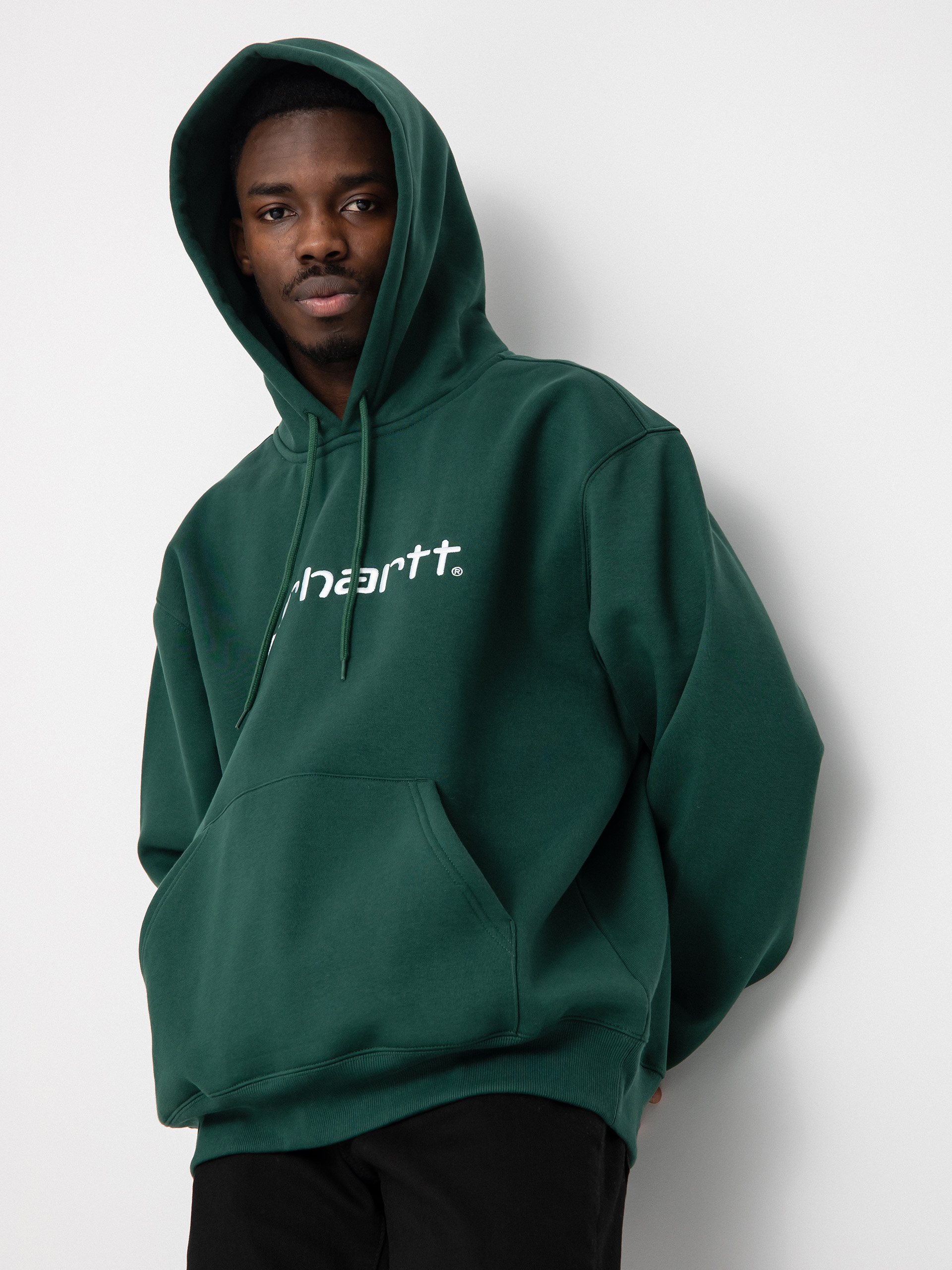 Carhartt WIP Carhartt HD Kapucnis pulóver (treehouse/white)