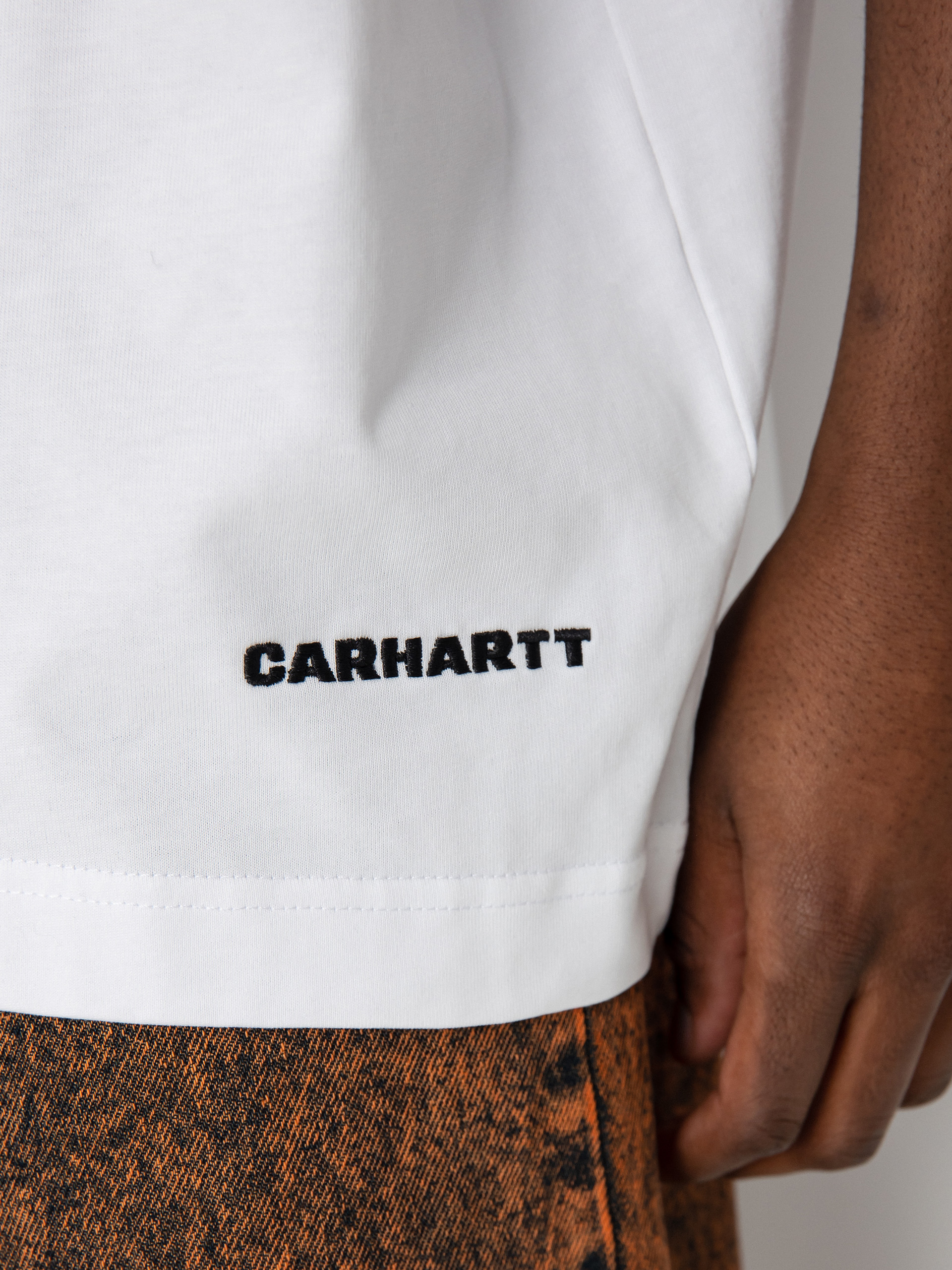 Carhartt WIP Link Script póló (white/black)