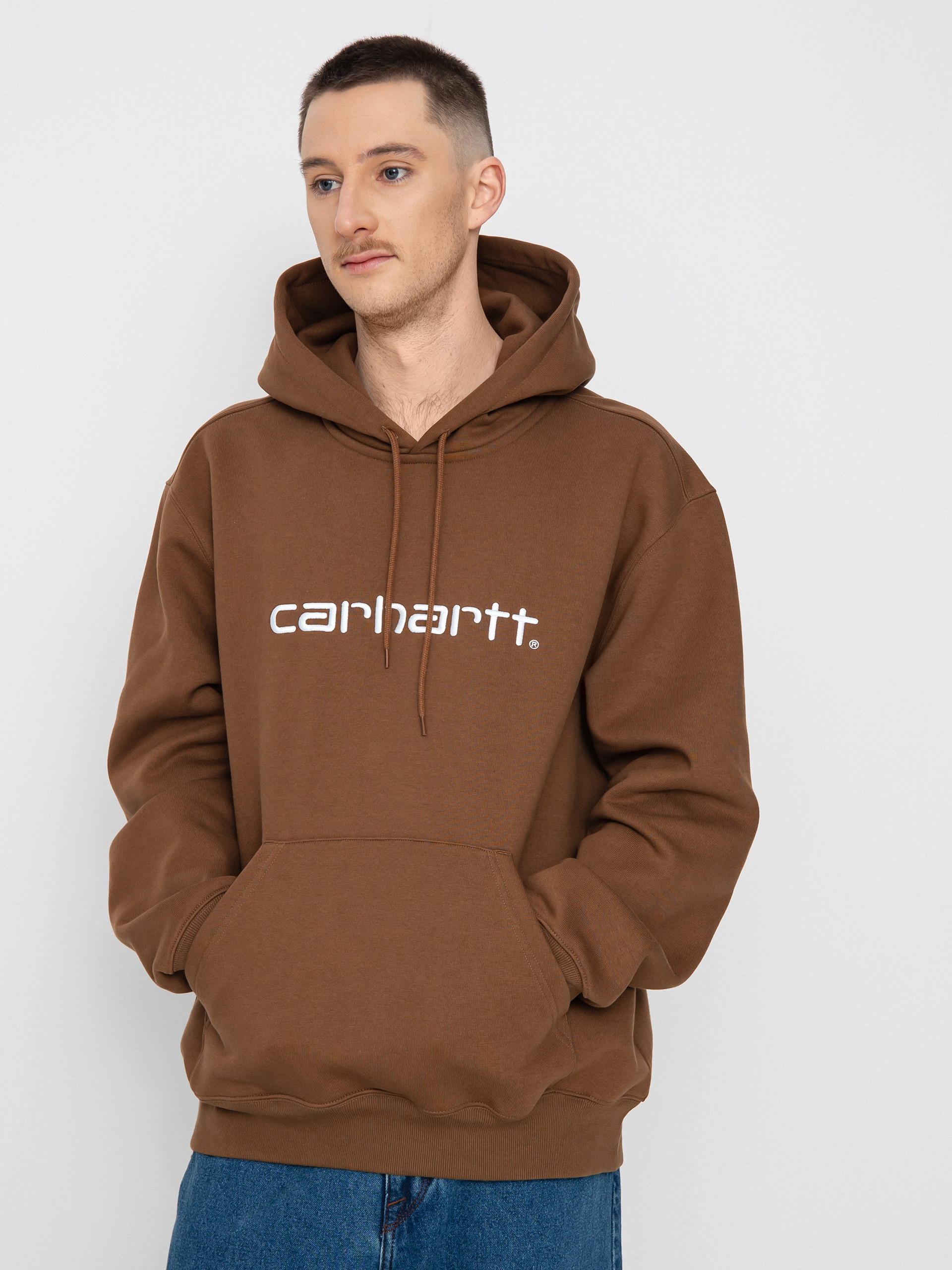 Carhartt WIP Carhartt HD Kapucnis pulóver (tamarind/white)