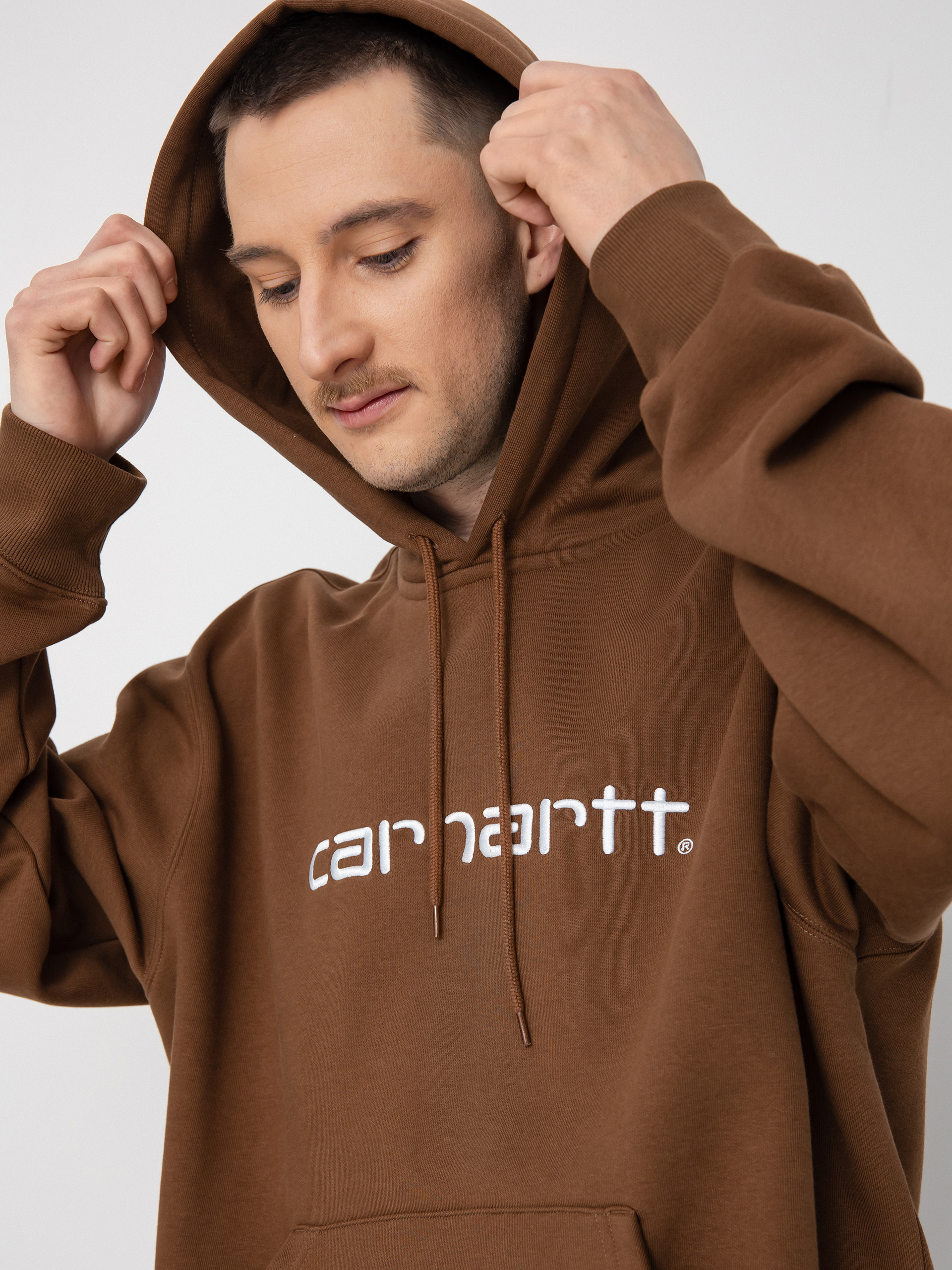 Carhartt WIP Carhartt HD Kapucnis pulóver (tamarind/white)