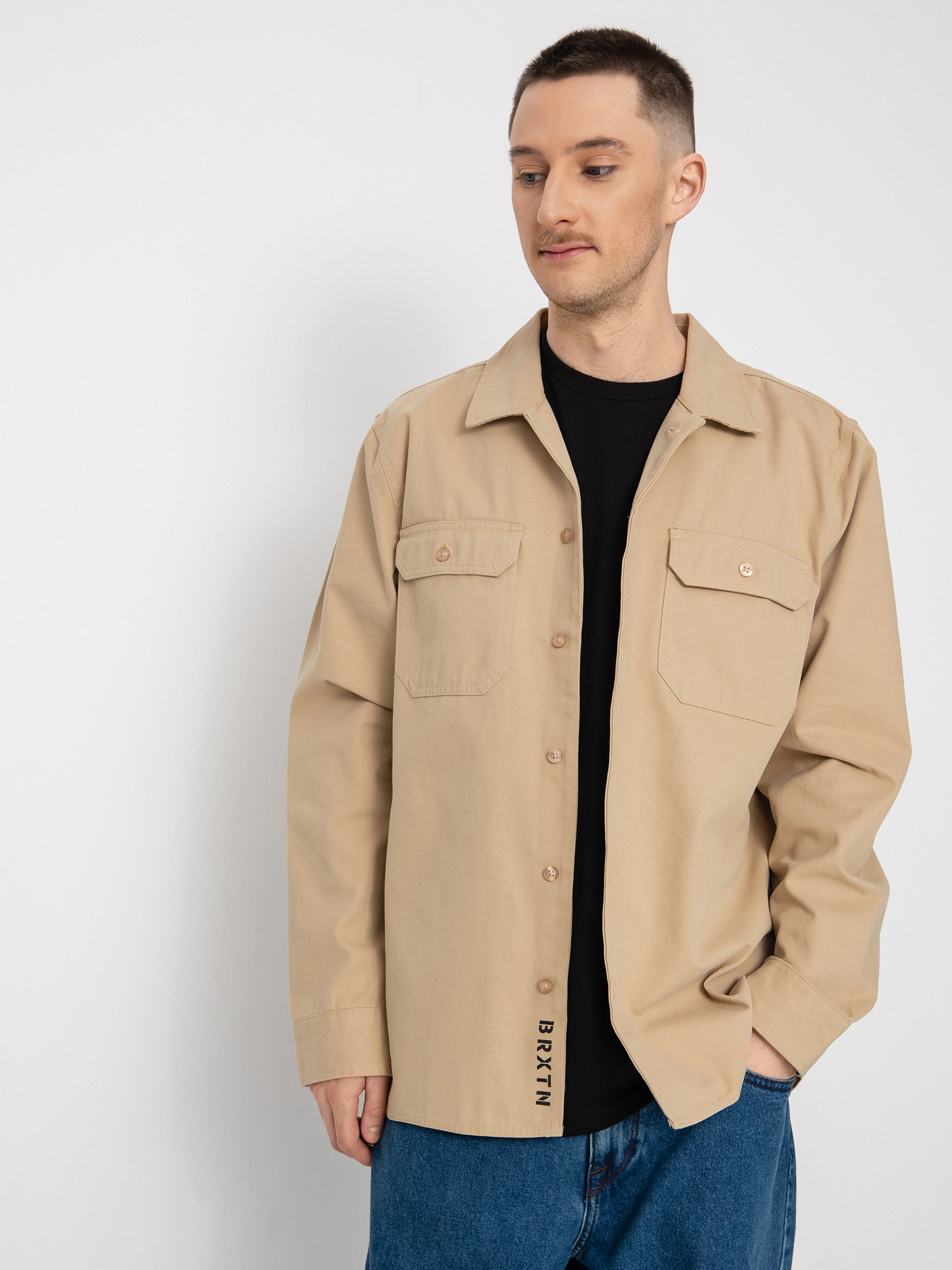 Brixton Bowery Surplus Overshirt Ls Ing (sand)