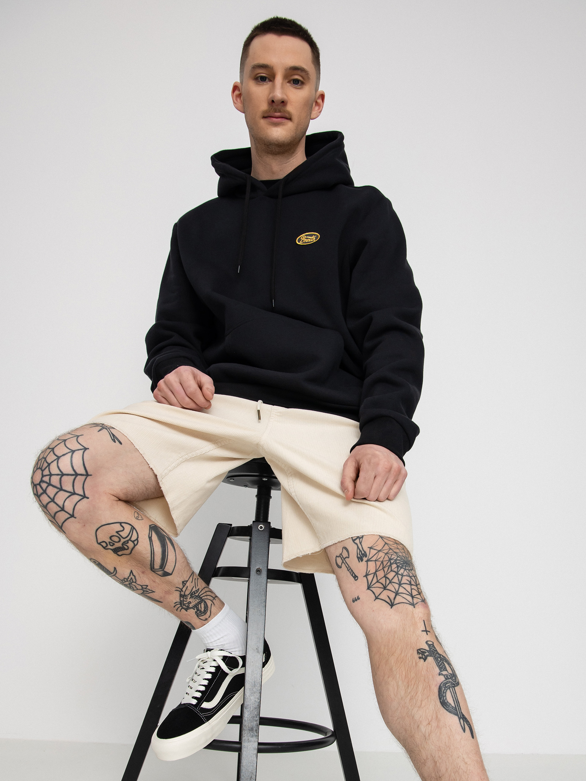 Brixton Parsons Patch HD Kapucnis pulóver (black)