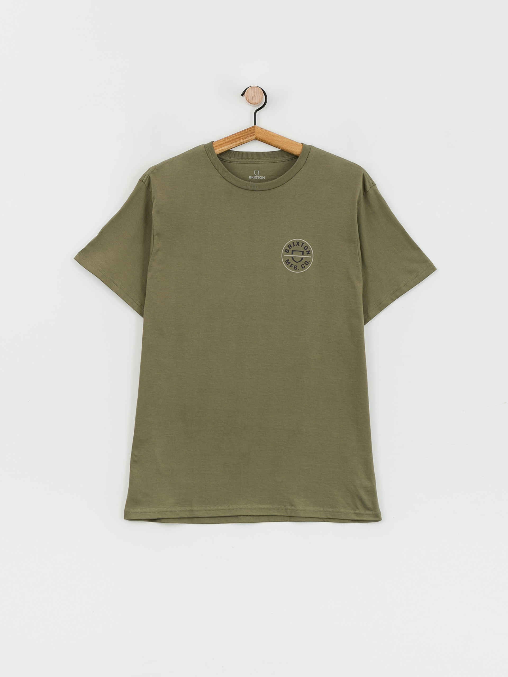 Brixton Crest II póló (olive surplus/washed navy/sand)