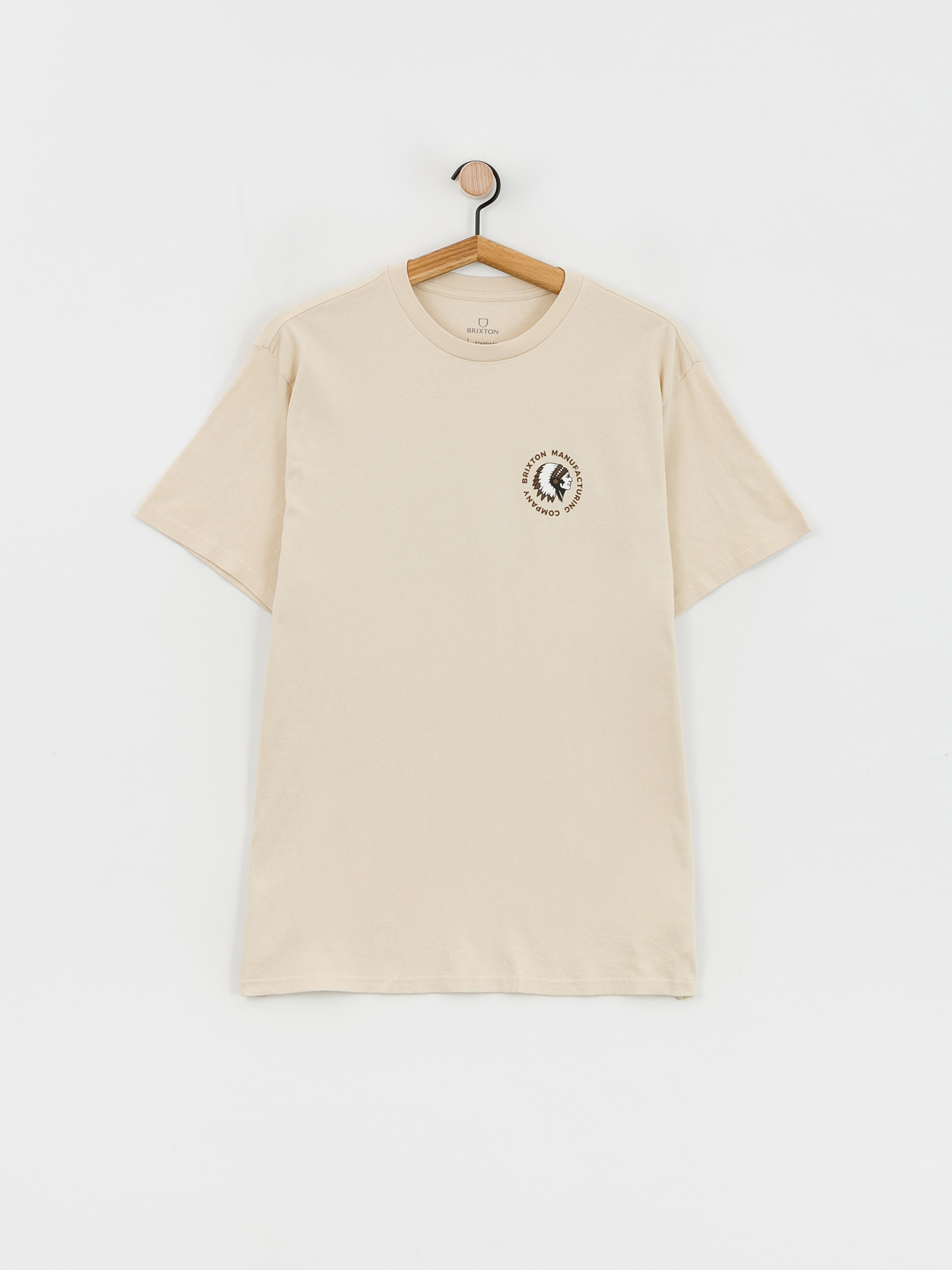 Brixton Rival Stamp póló (cream/bison garment dye)