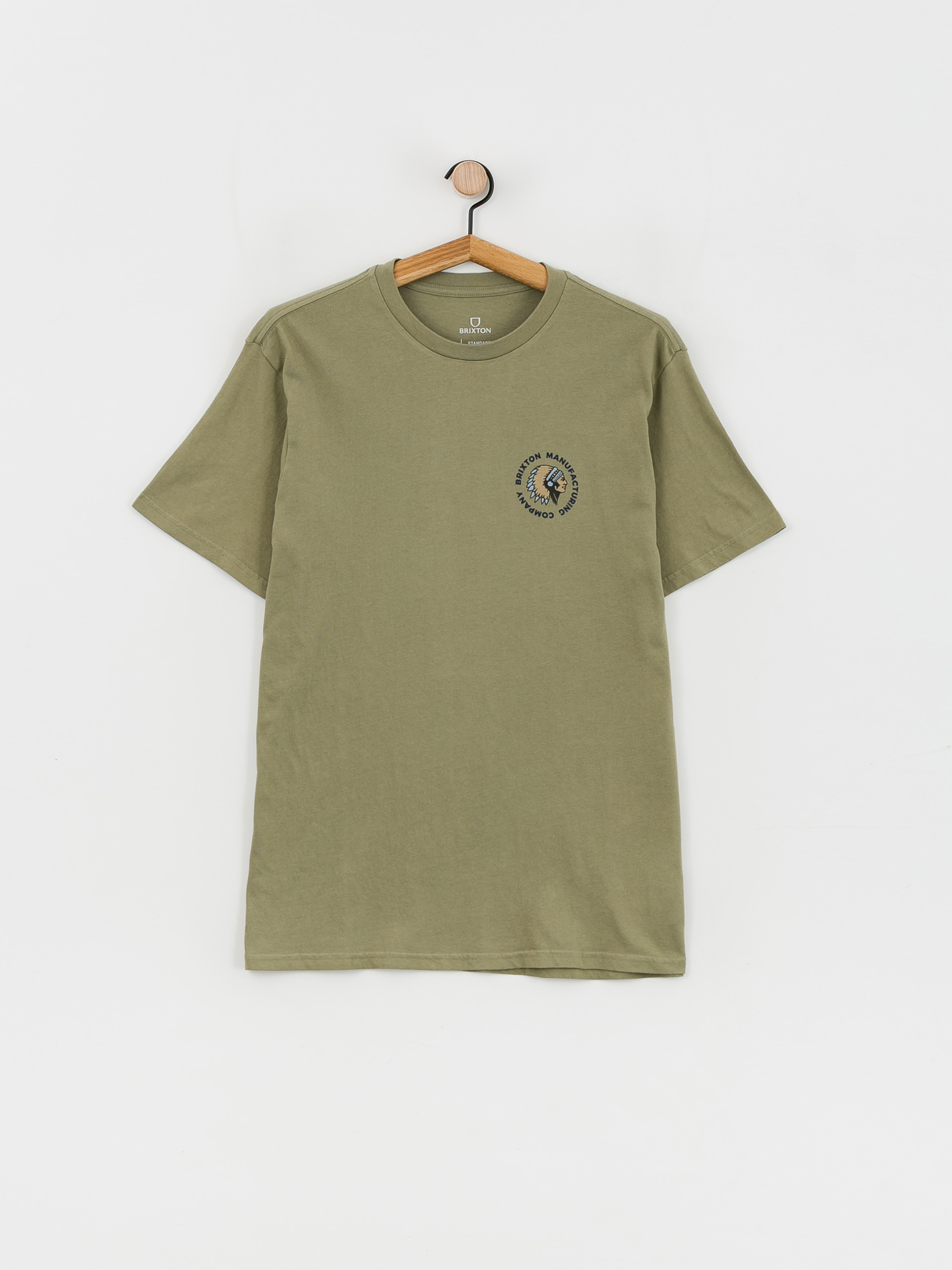 Brixton Rival Stamp póló (olive surplus/dusty blue garme)