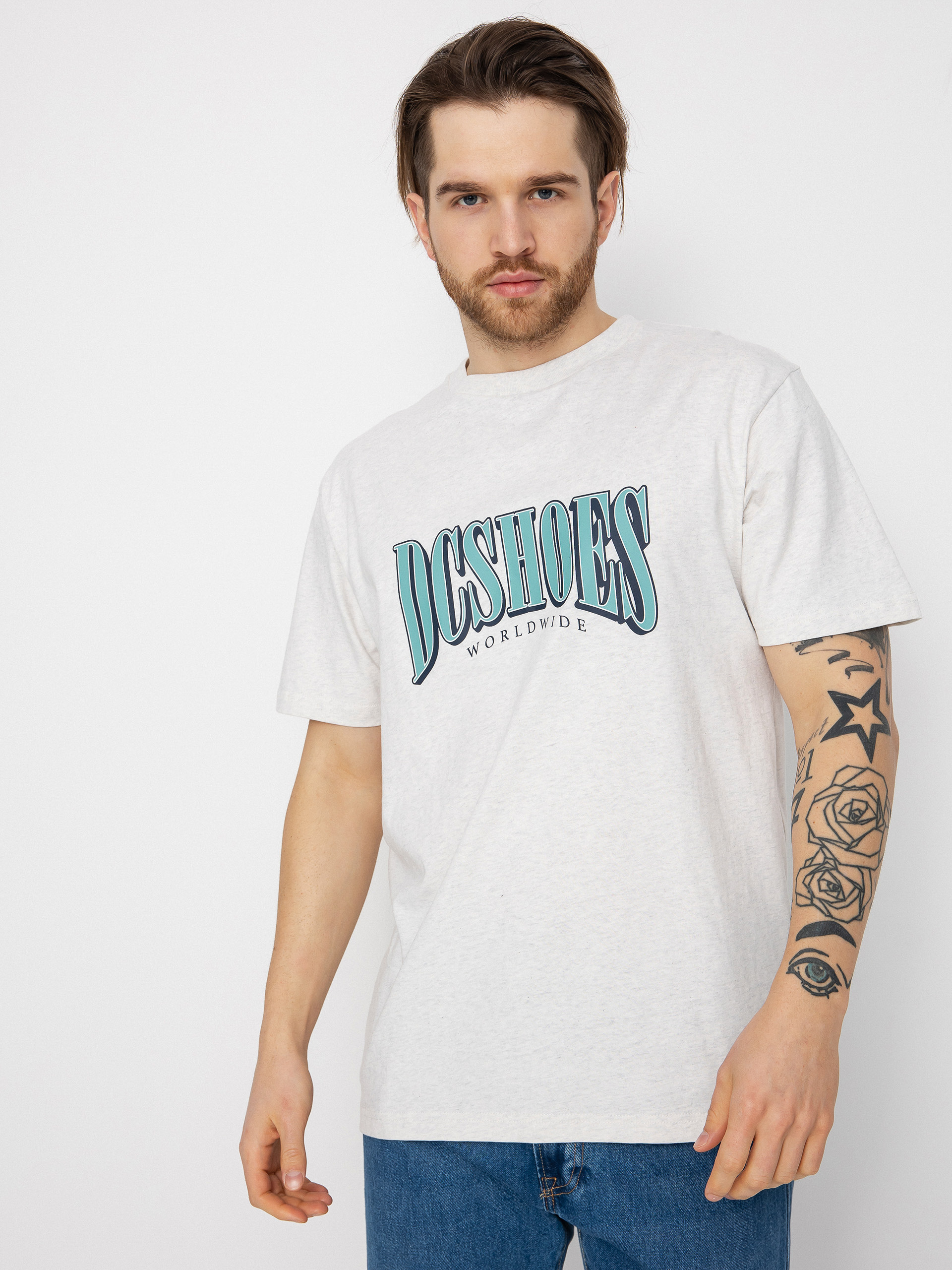 DC Tall Stack póló (snow heather)