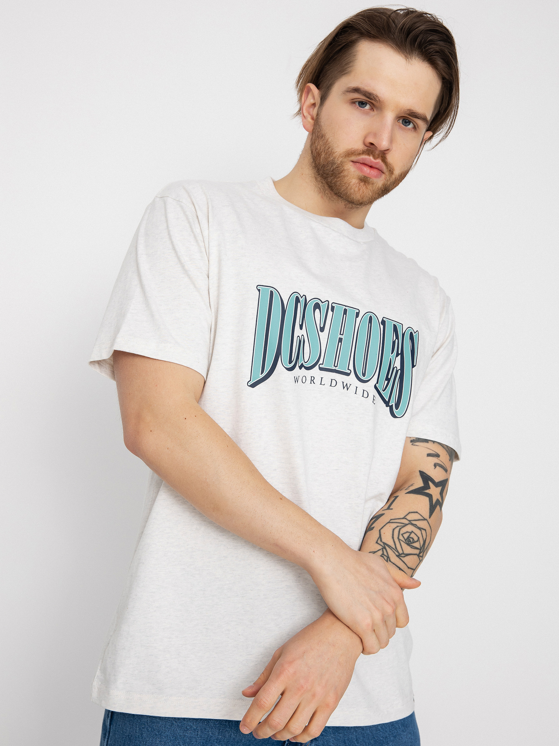 DC Tall Stack póló (snow heather)