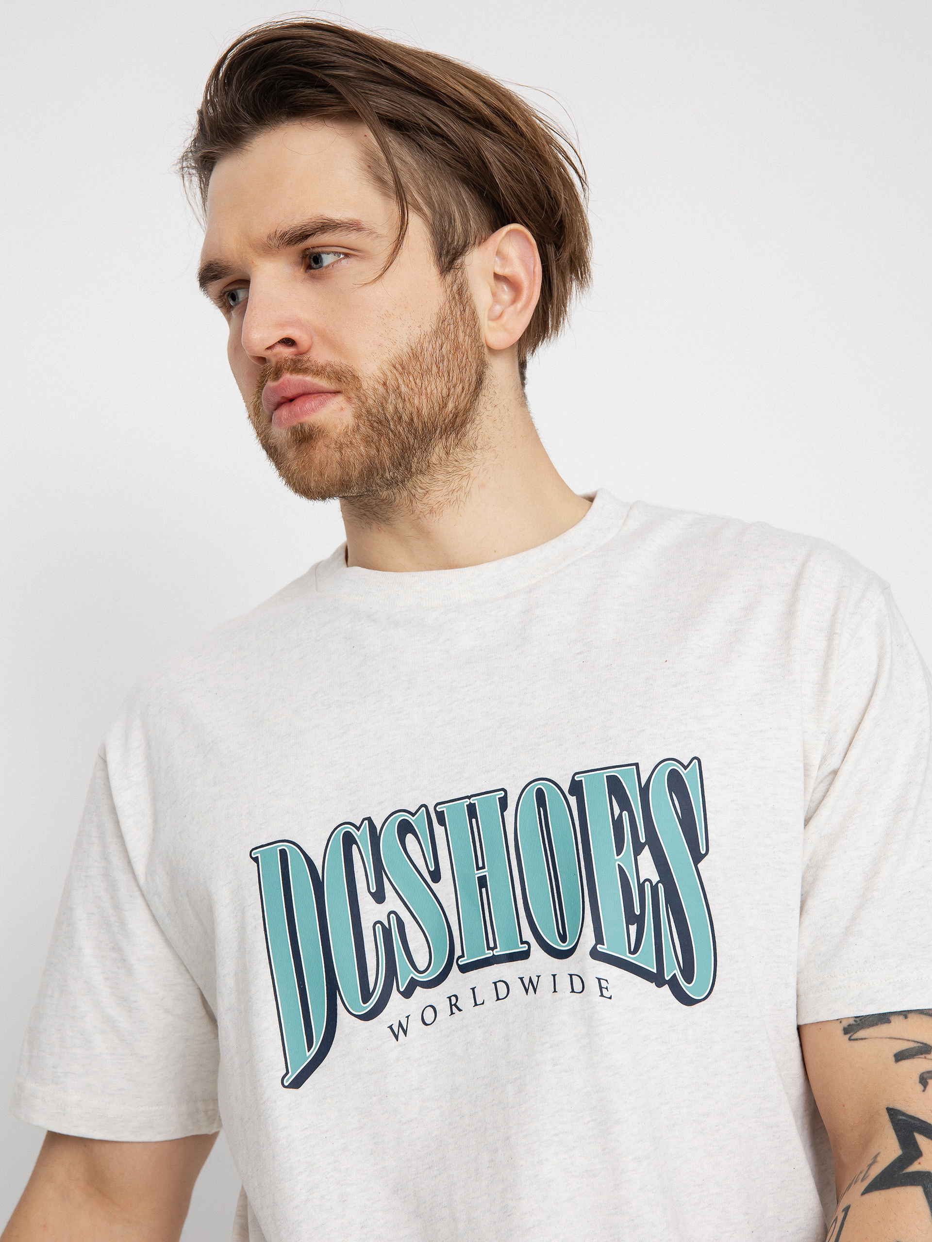 DC Tall Stack póló (snow heather)