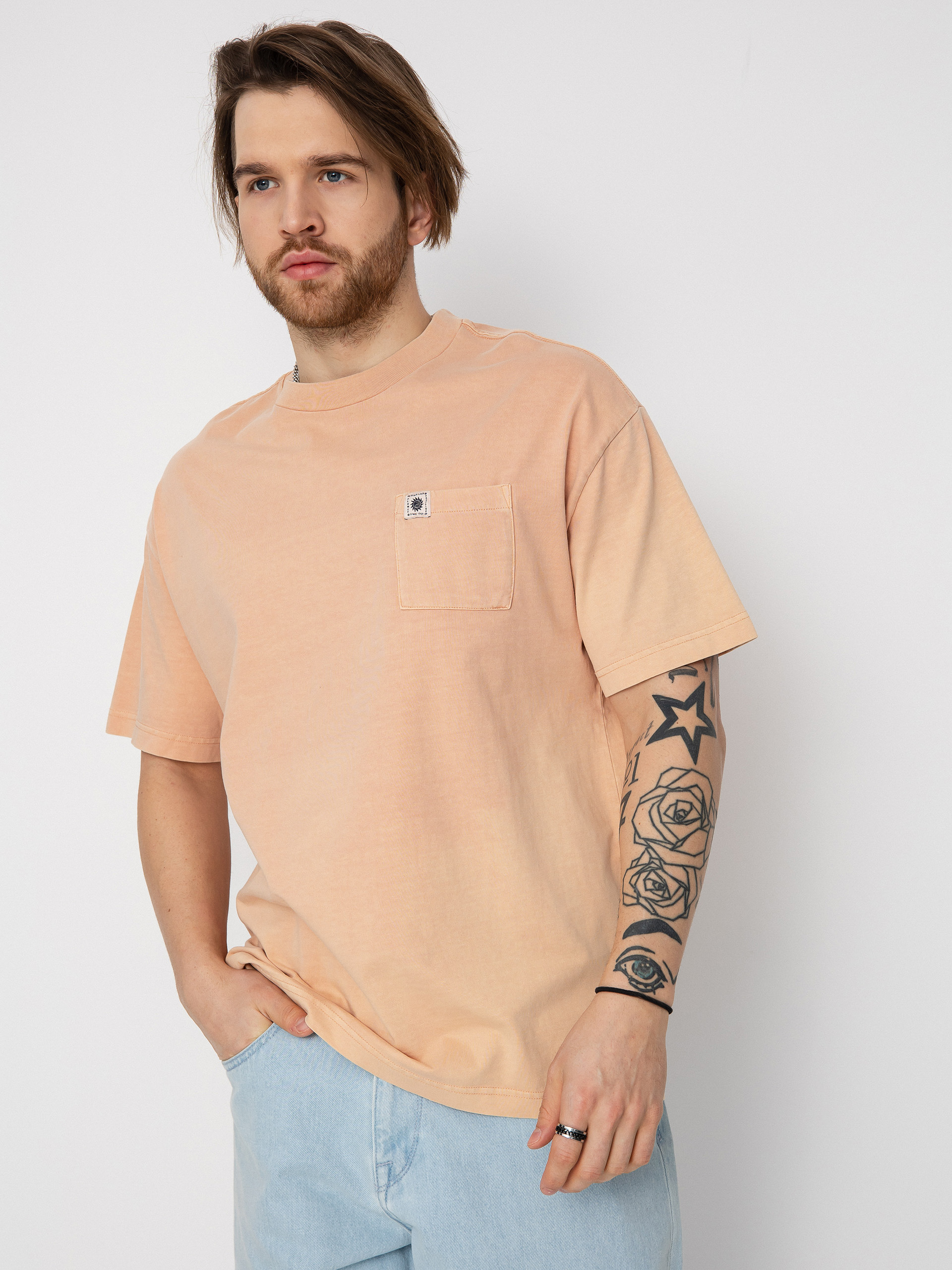 Quiksilver Natural Dye póló (cafe creme)
