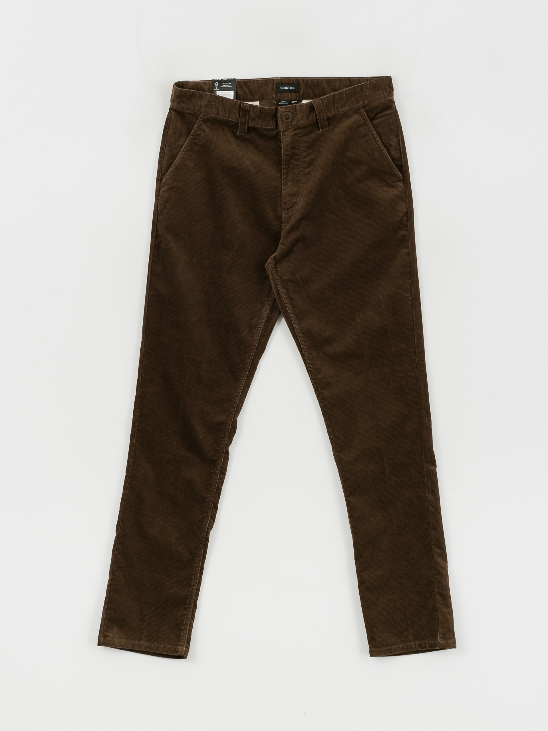 Brixton Choice Chino Regular Kisnadrág (dark earth cord)
