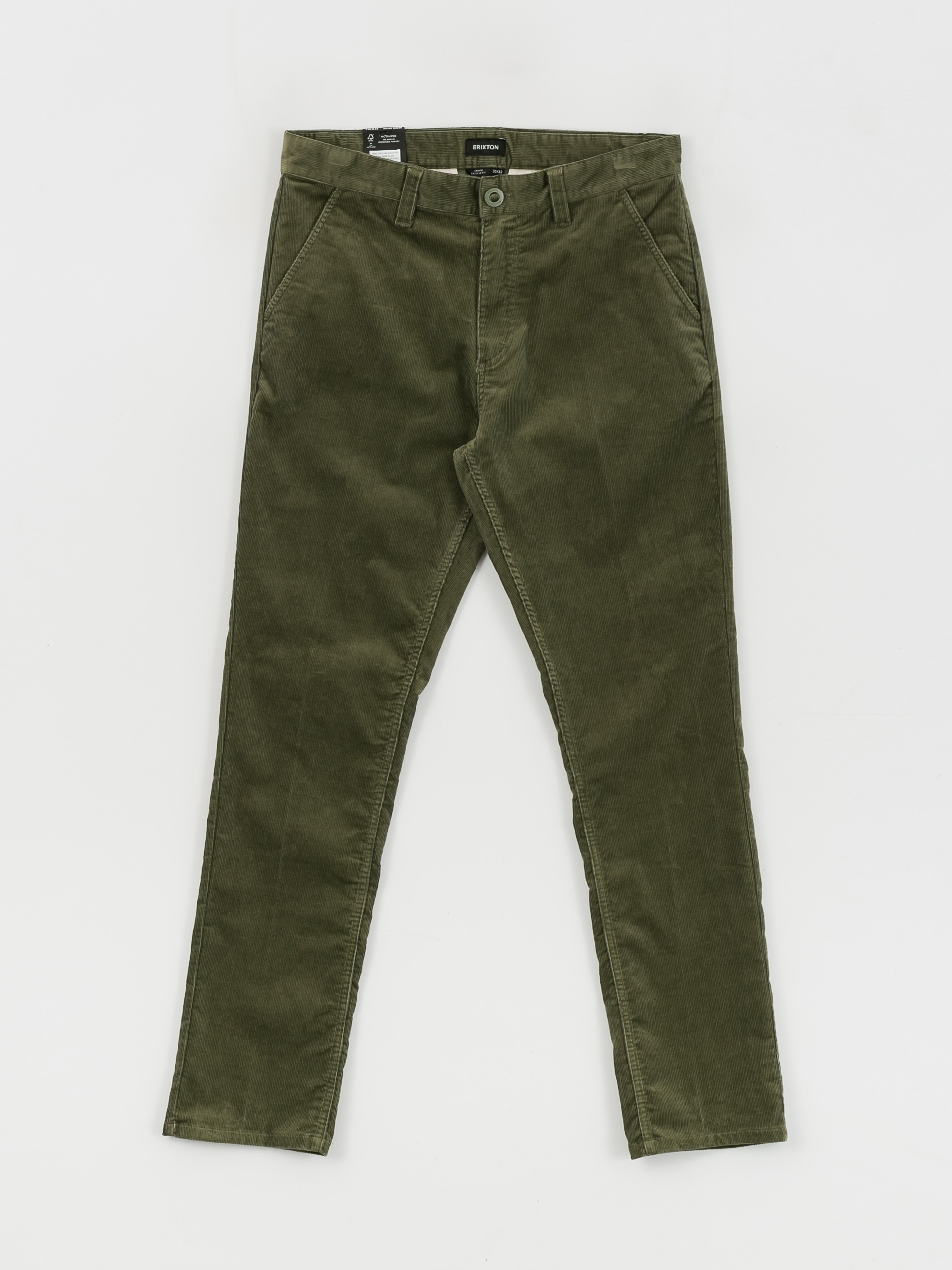 Brixton Choice Chino Regular Kisnadrág (olive surplus cord)