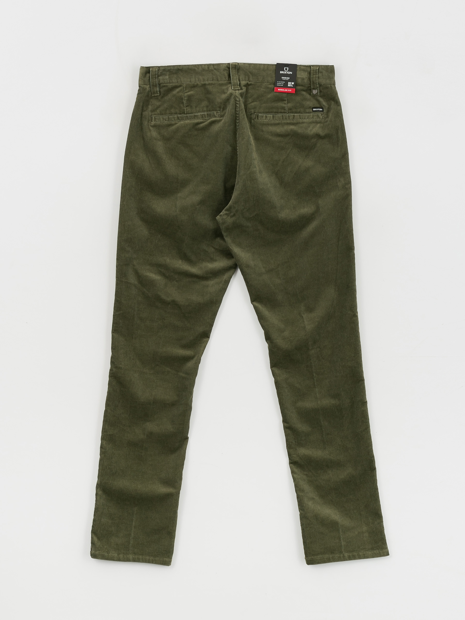 Brixton Choice Chino Regular Kisnadrág (olive surplus cord)