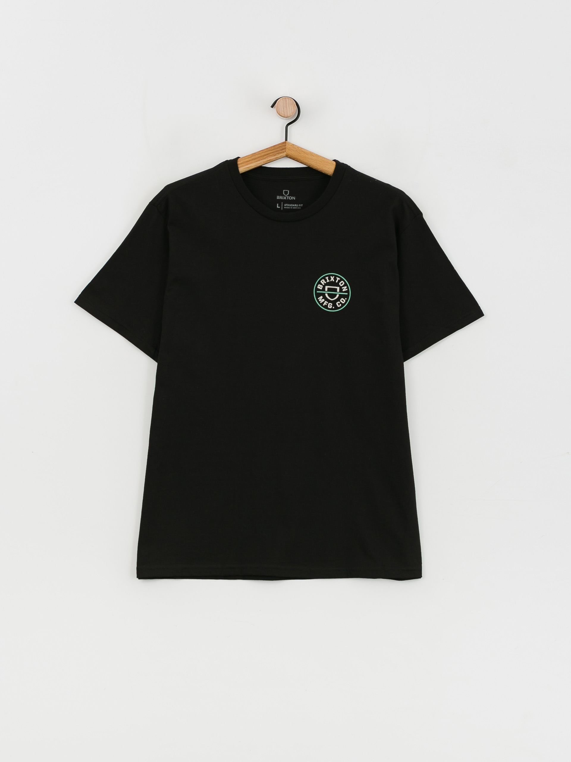 Brixton Crest II póló (black/off white/jade)
