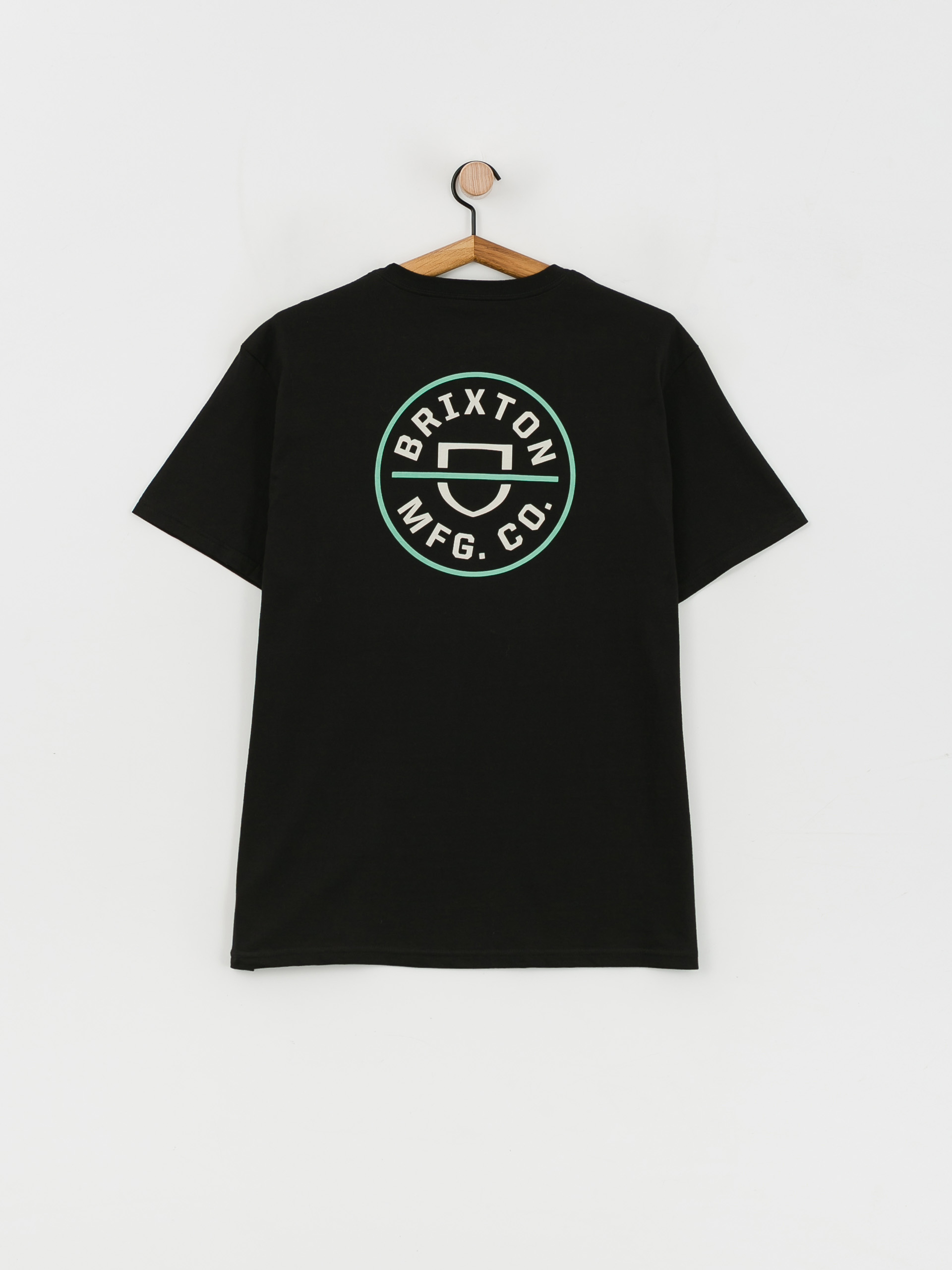 Brixton Crest II póló (black/off white/jade)