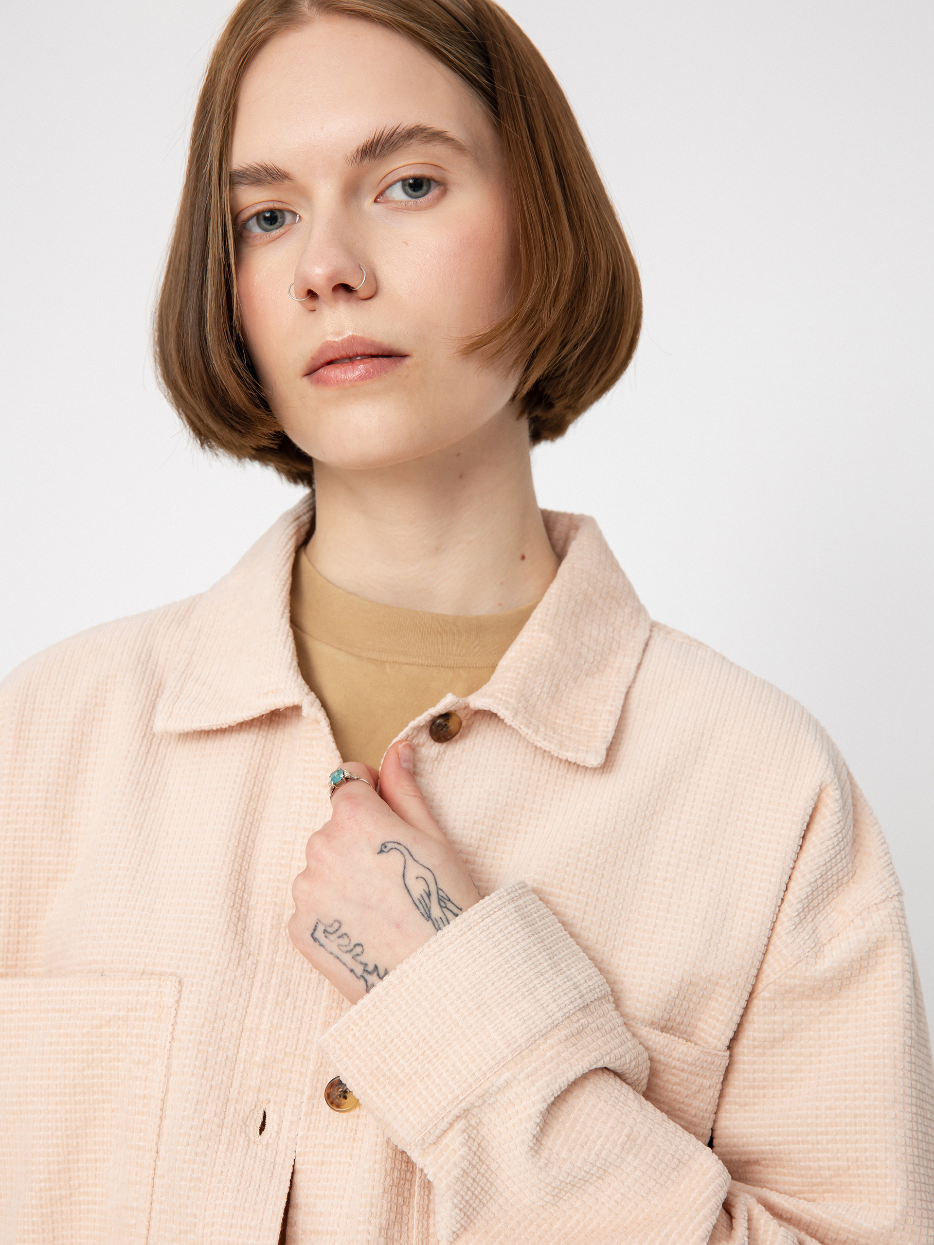 Brixton Dundee Corduroy Overshirt Ing Wmn (rose dust)